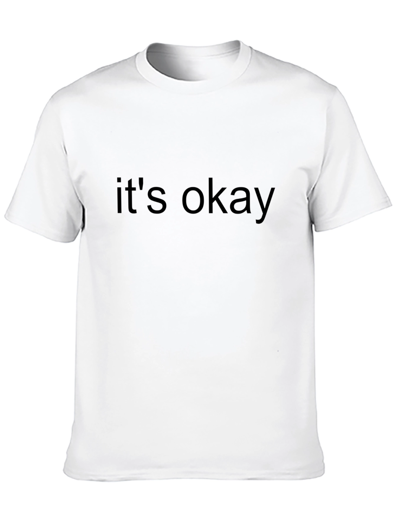 Camiseta Negra Casual con Mensaje Its Okay