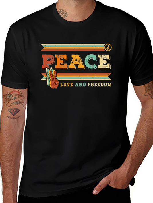 Camiseta Retro Paz Amor y Libertad