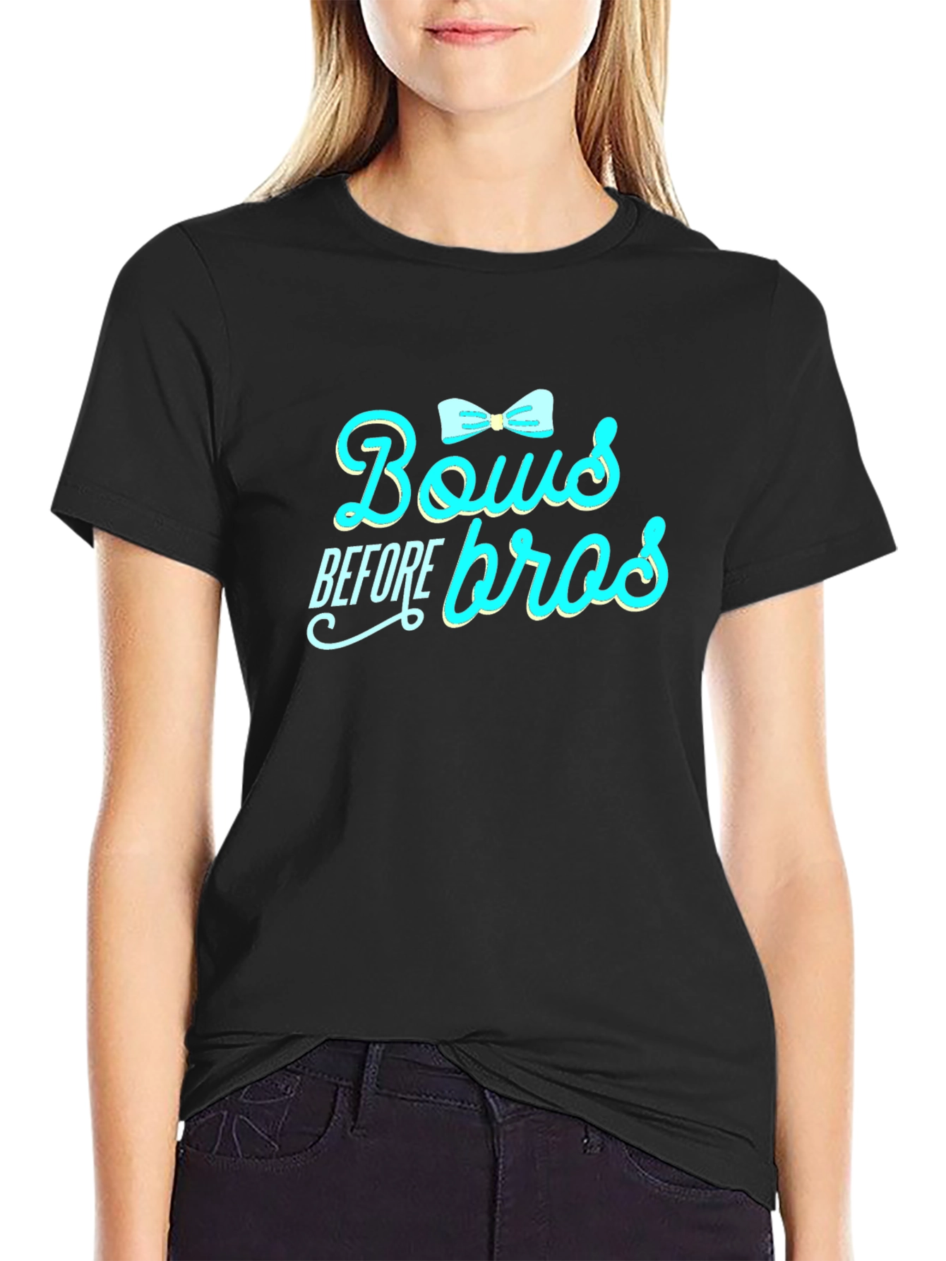 Camiseta Negra: Bows Before Bros