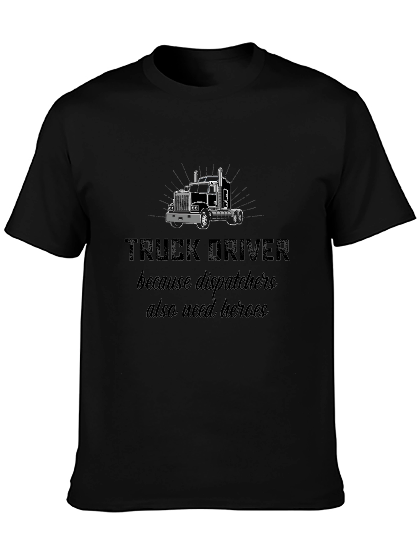 Camiseta Negra: Héroes Camioneros