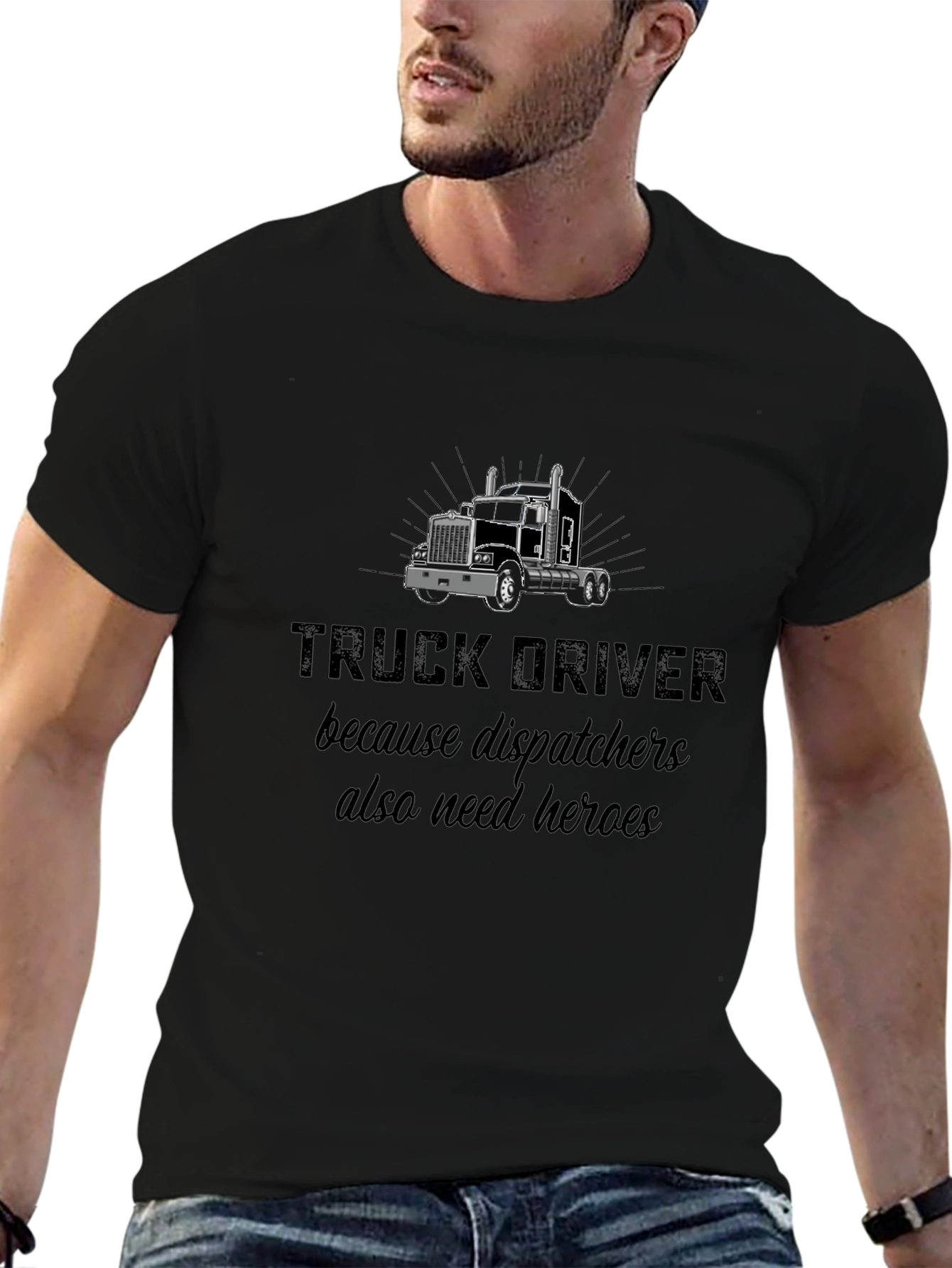 Camiseta Negra: Héroes Camioneros