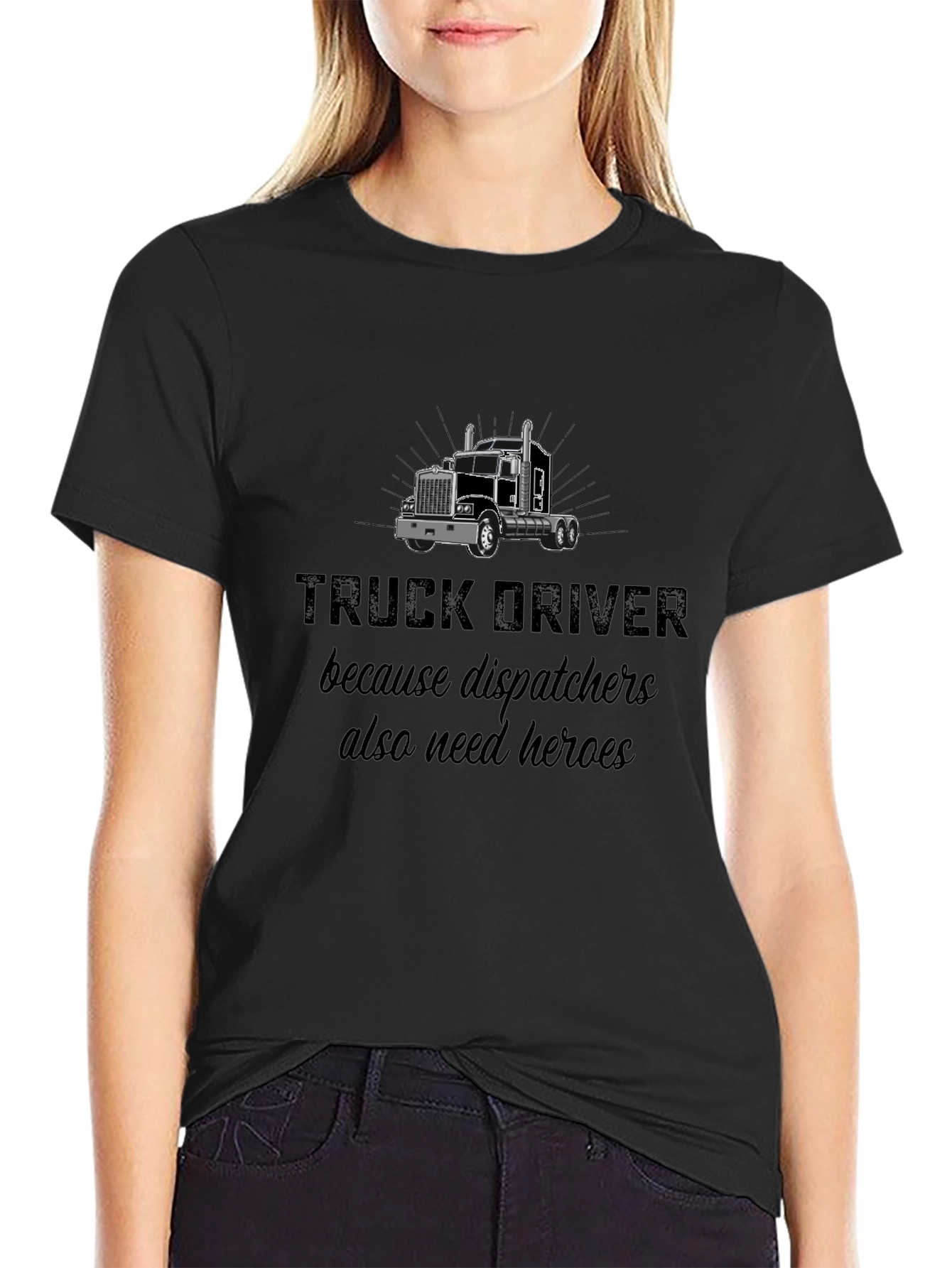 Camiseta Negra: Héroes Camioneros