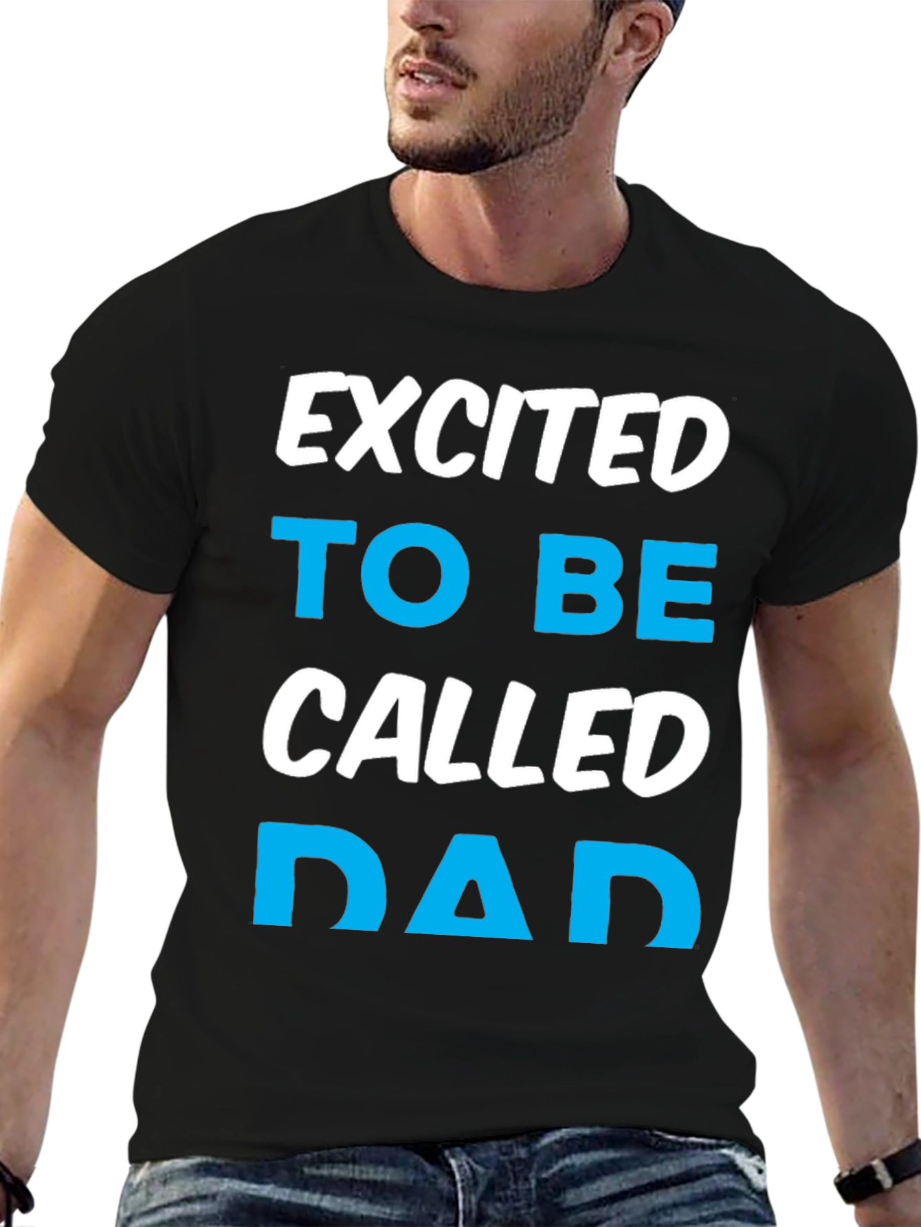 Camiseta Negra: ¡Emocionado de ser llamado Papá!