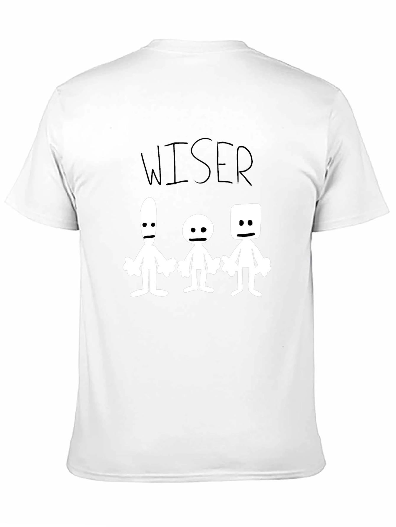 Camiseta Negra WISER con Dibujos Abstractos