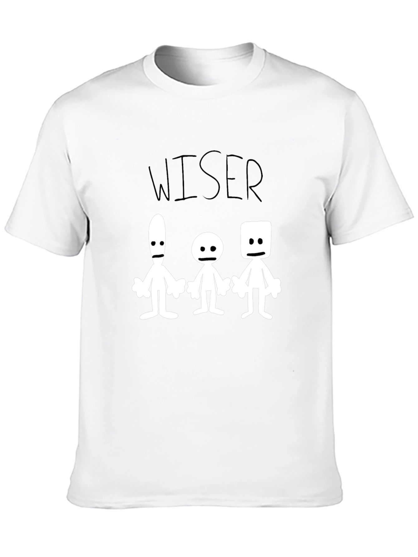 Camiseta Negra WISER con Dibujos Abstractos