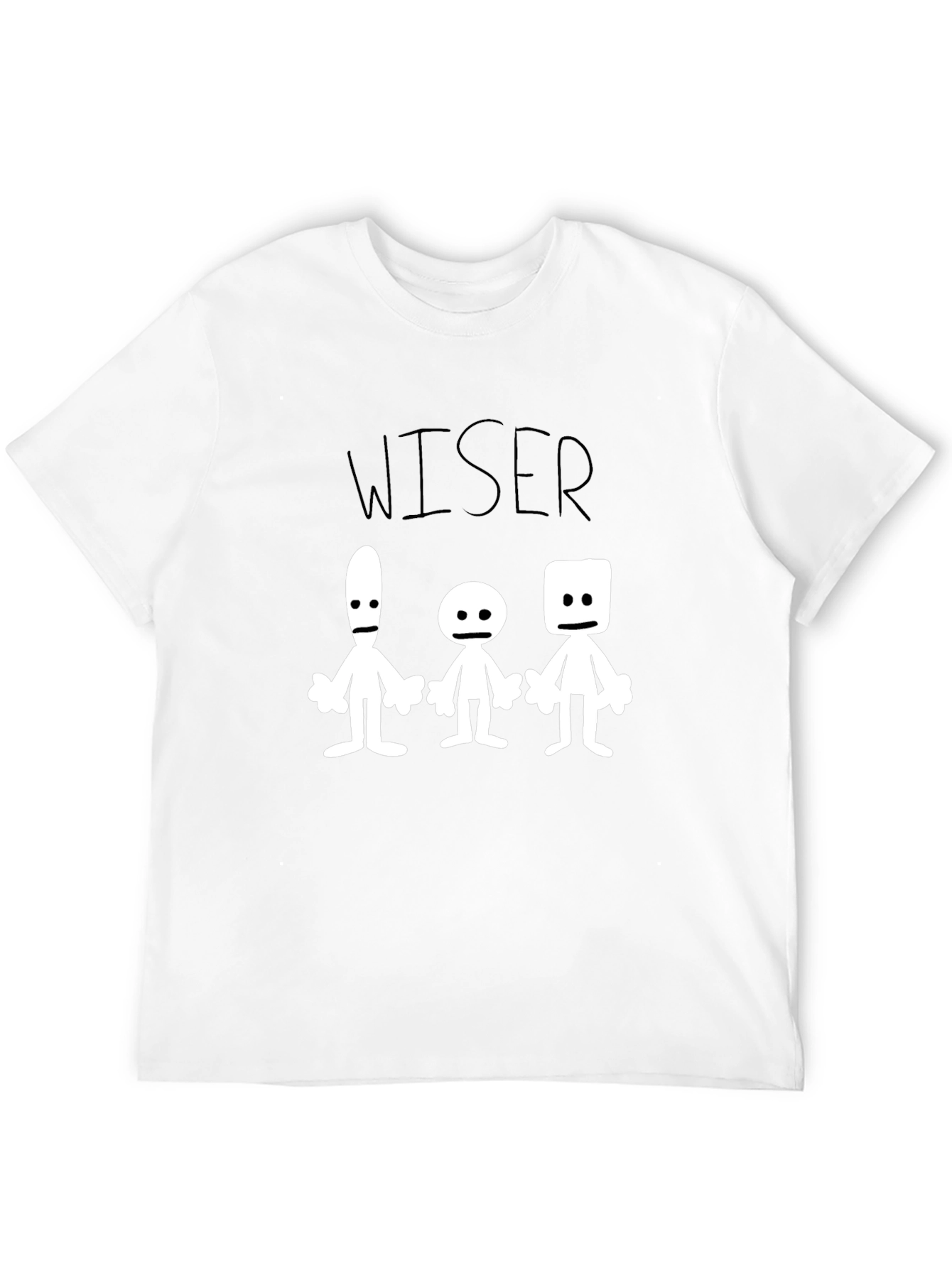 Camiseta Negra WISER con Dibujos Abstractos