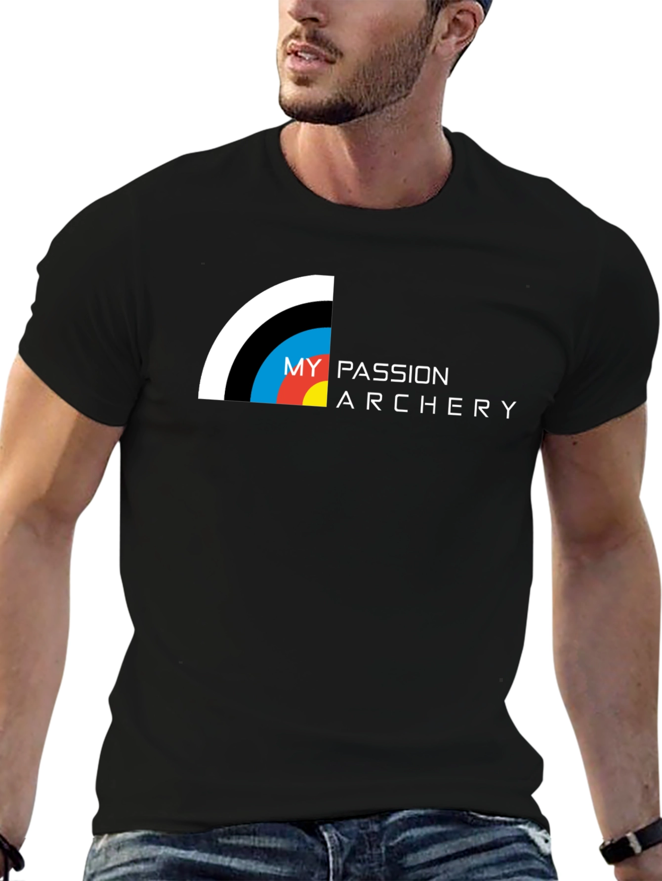 Camiseta Negra My Passion Archery para Hombre