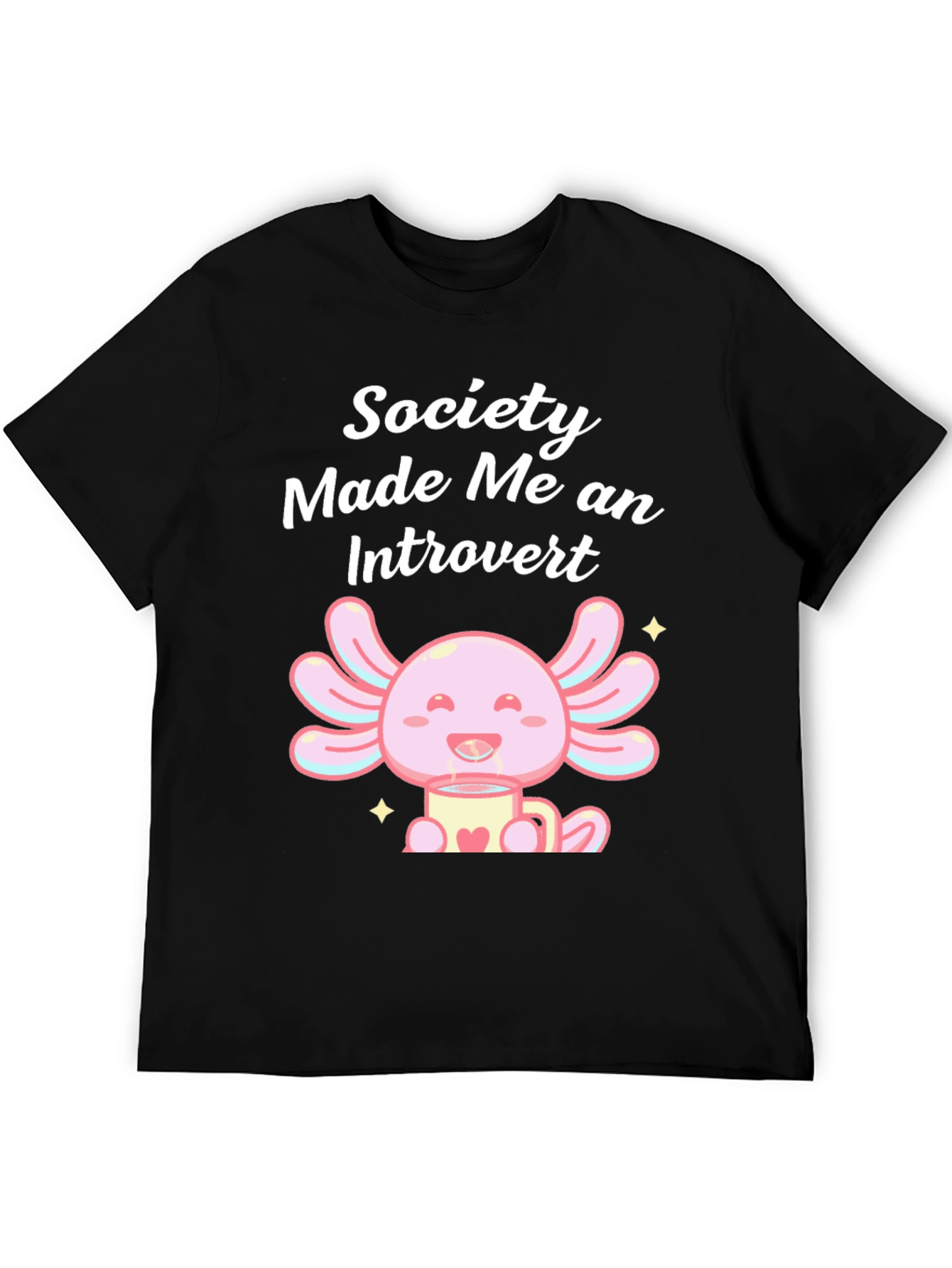 Camiseta Negra: Society Made Me an Introvert