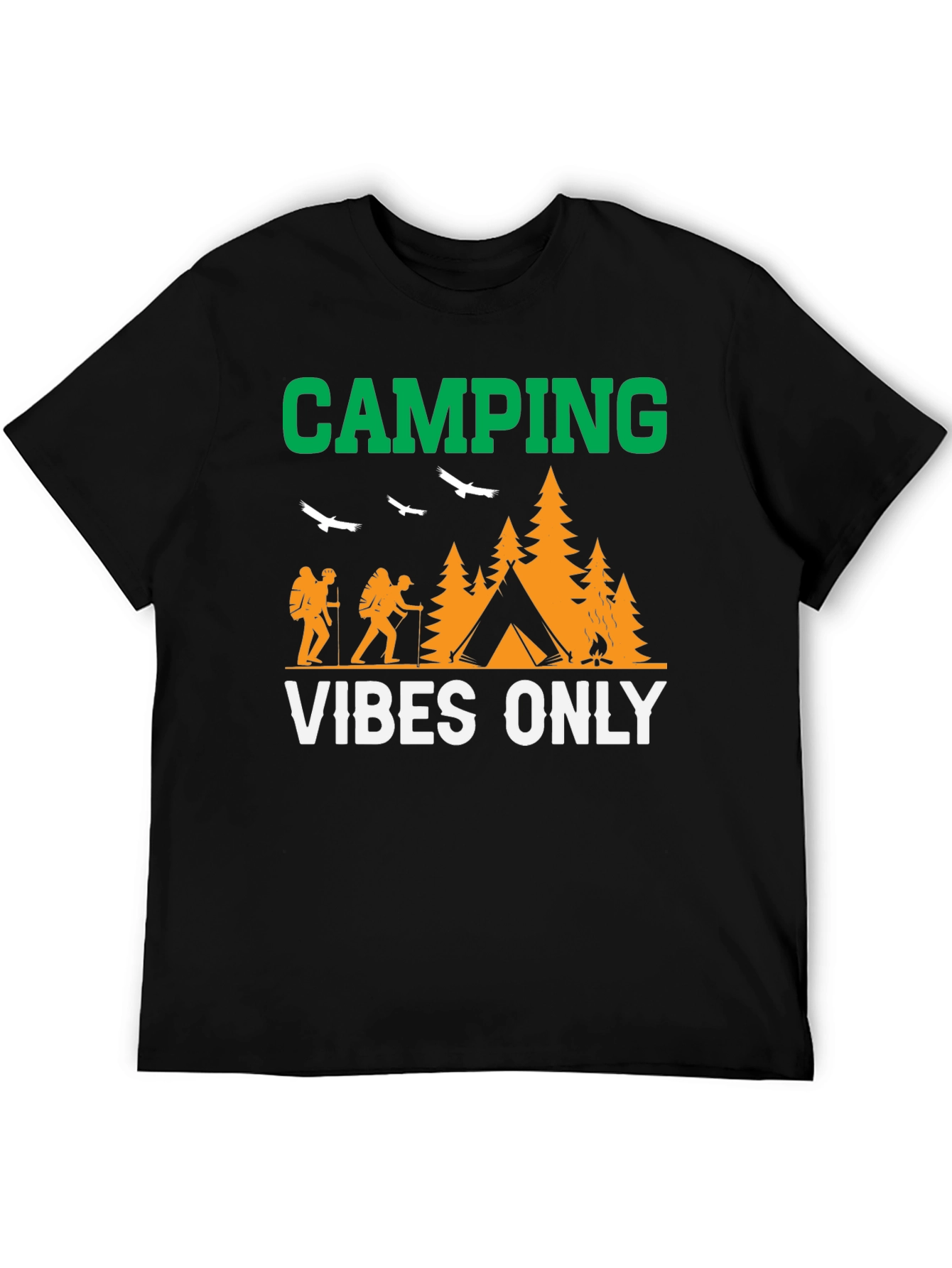 Camiseta Negra Camping Vibes Only