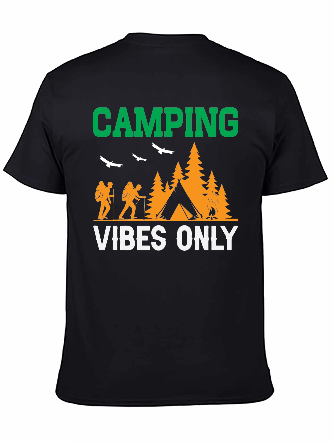 Camiseta Negra Camping Vibes Only