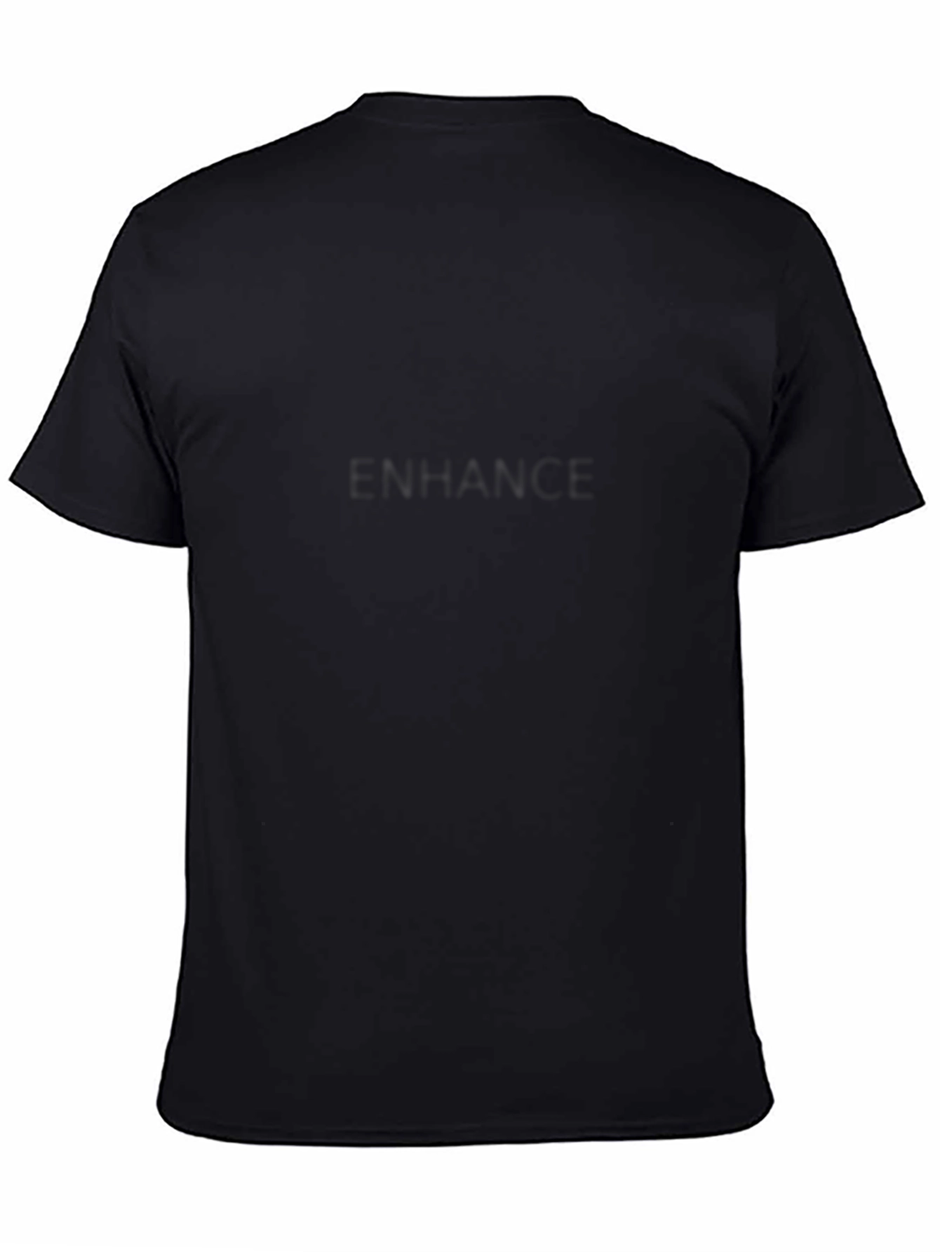 Camiseta Negra Lisa de Algodón Casual