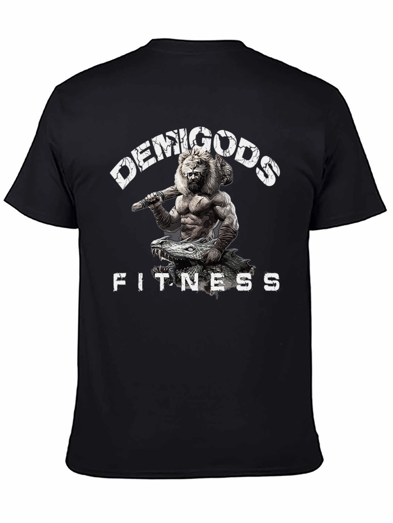 Camiseta Negra: Demigods Fitness - Estilo y Fuerza