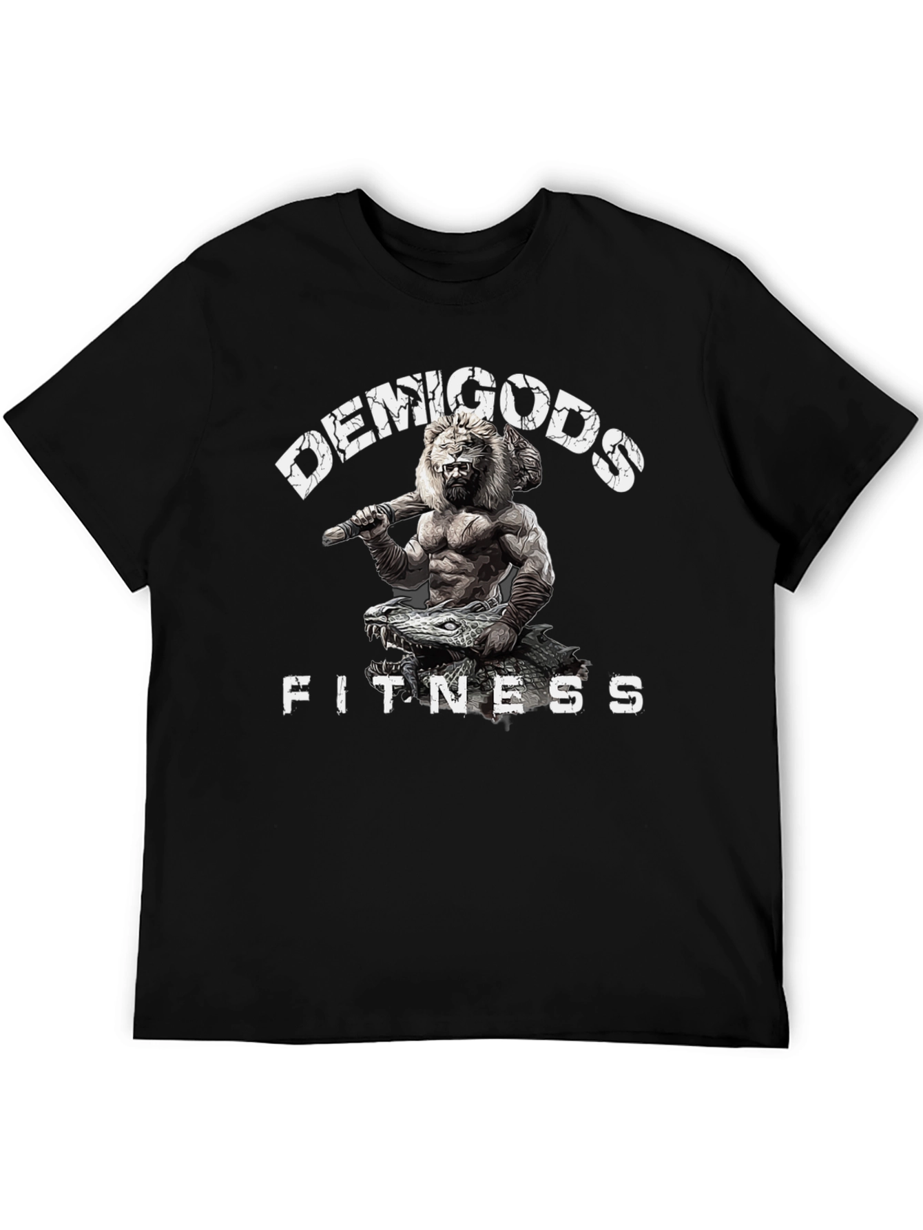 Camiseta Negra: Demigods Fitness - Estilo y Fuerza
