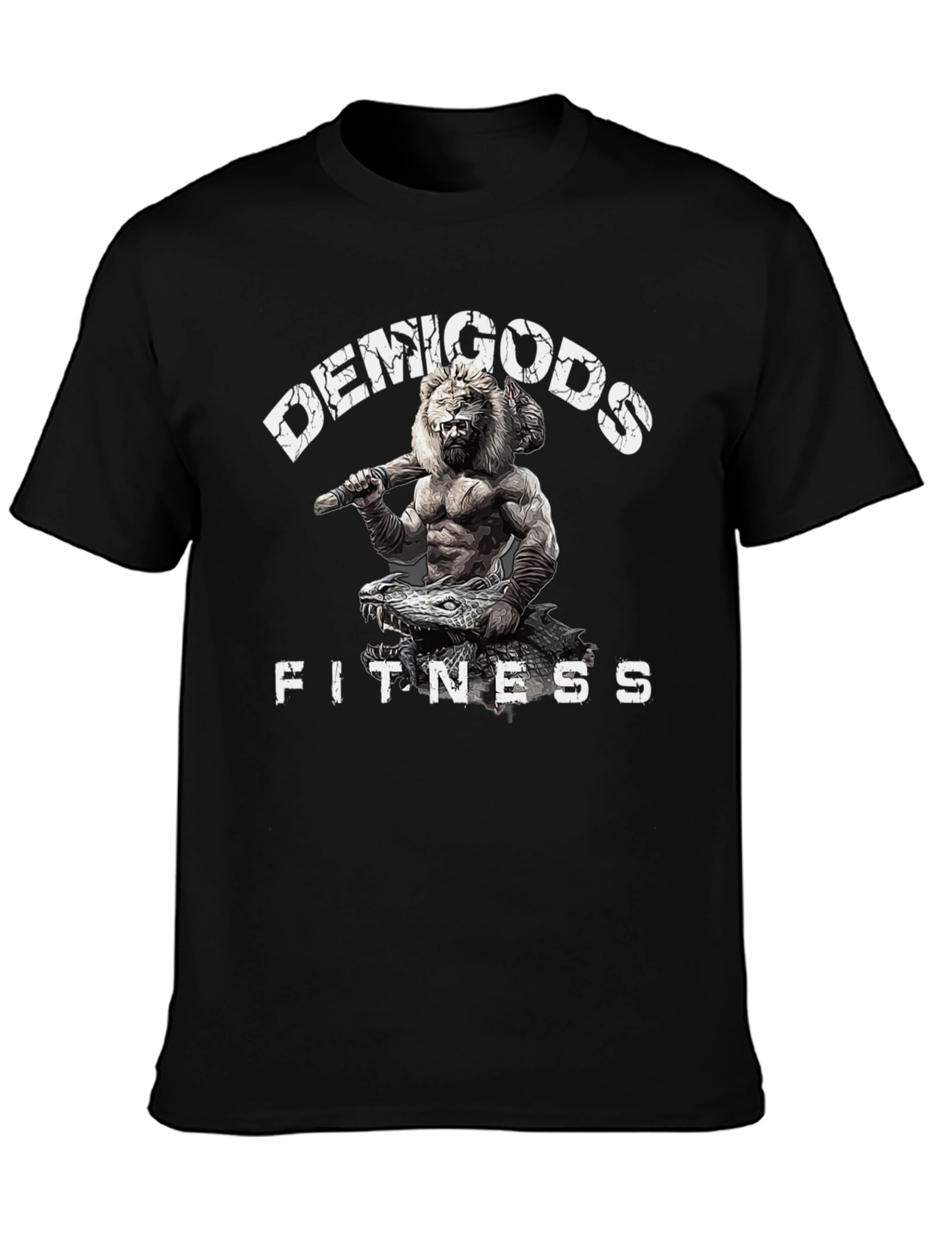 Camiseta Negra: Demigods Fitness - Estilo y Fuerza