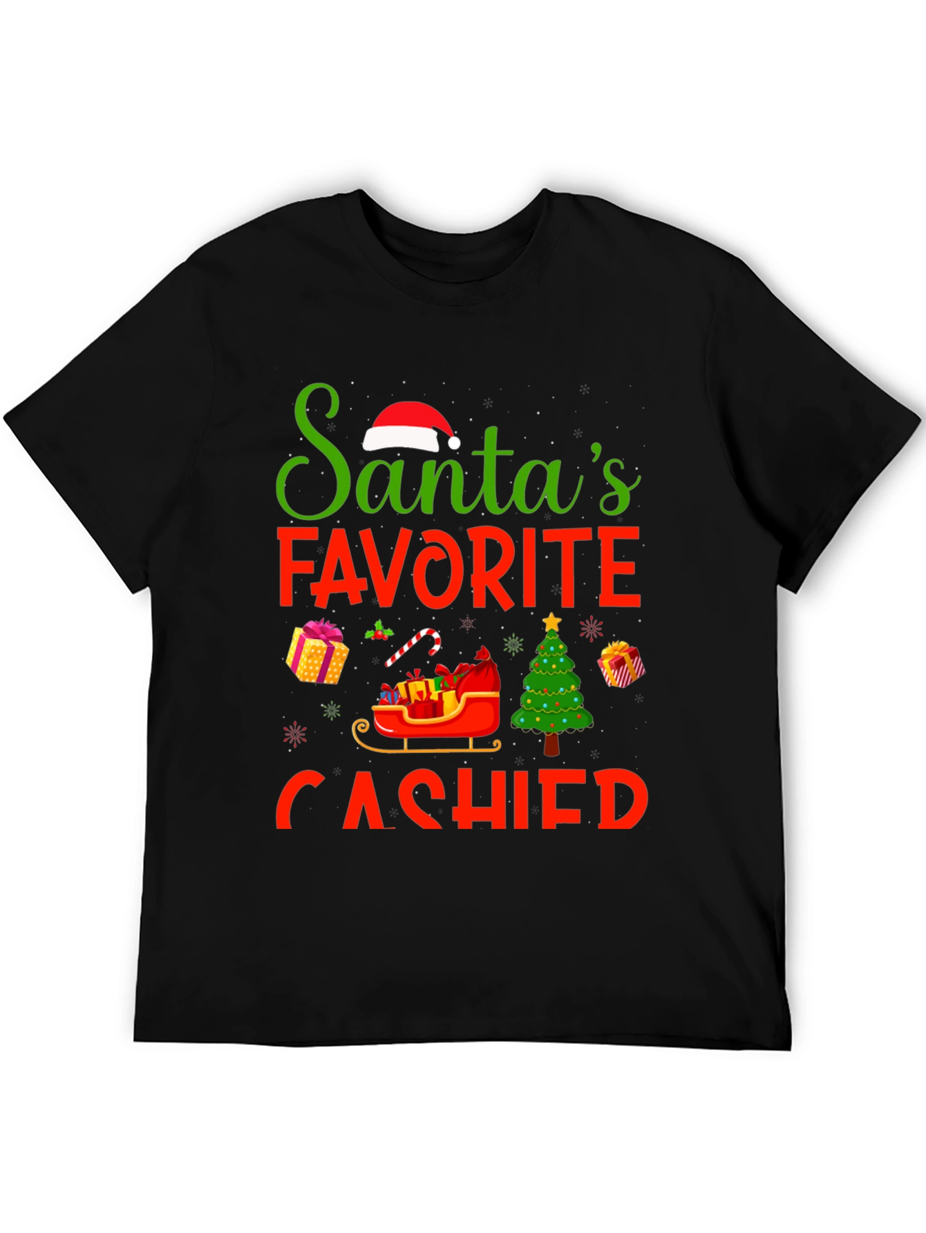 Camiseta Navideña Favorita de Santa para Cajeros