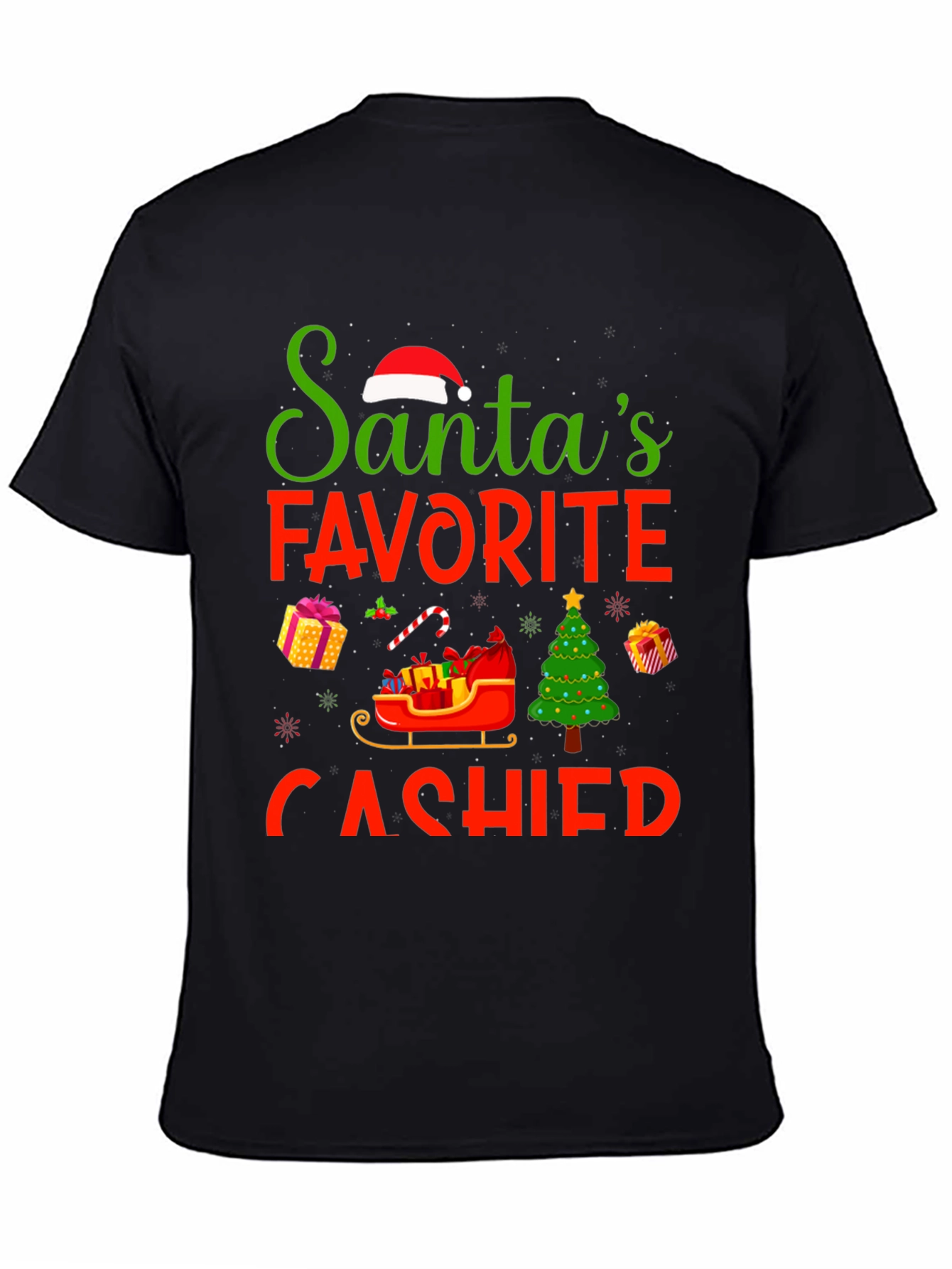 Camiseta Navideña Favorita de Santa para Cajeros