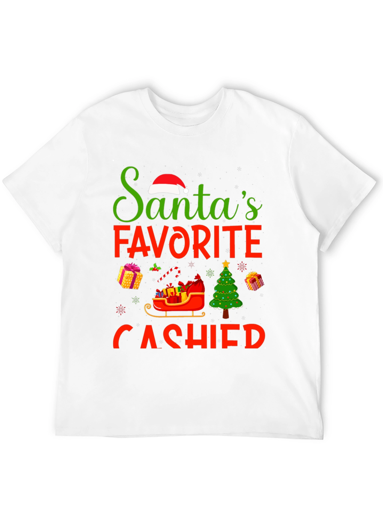Camiseta Navideña Favorita de Santa para Cajeros