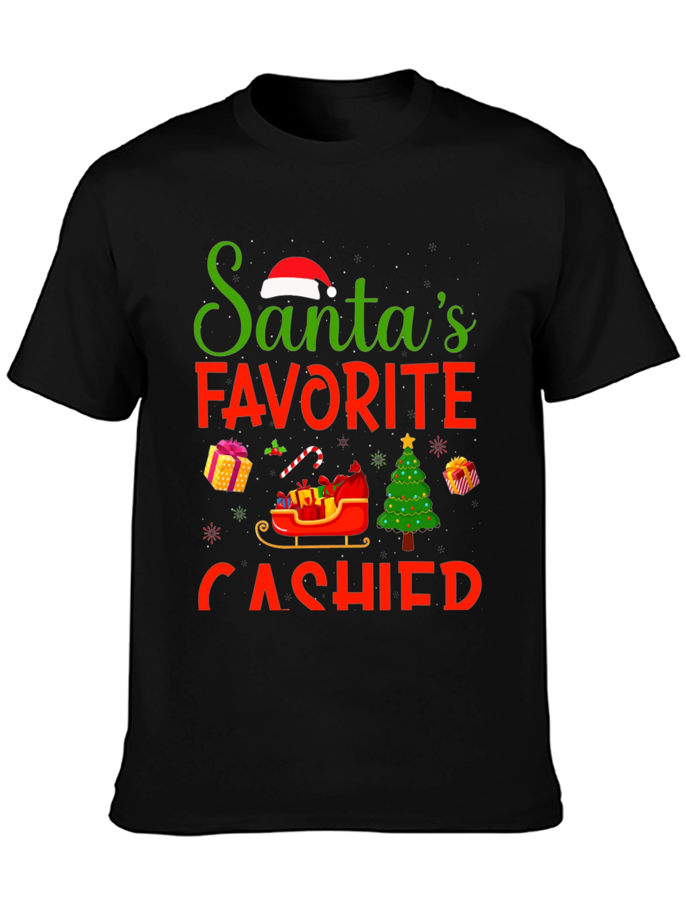 Camiseta Navideña Favorita de Santa para Cajeros