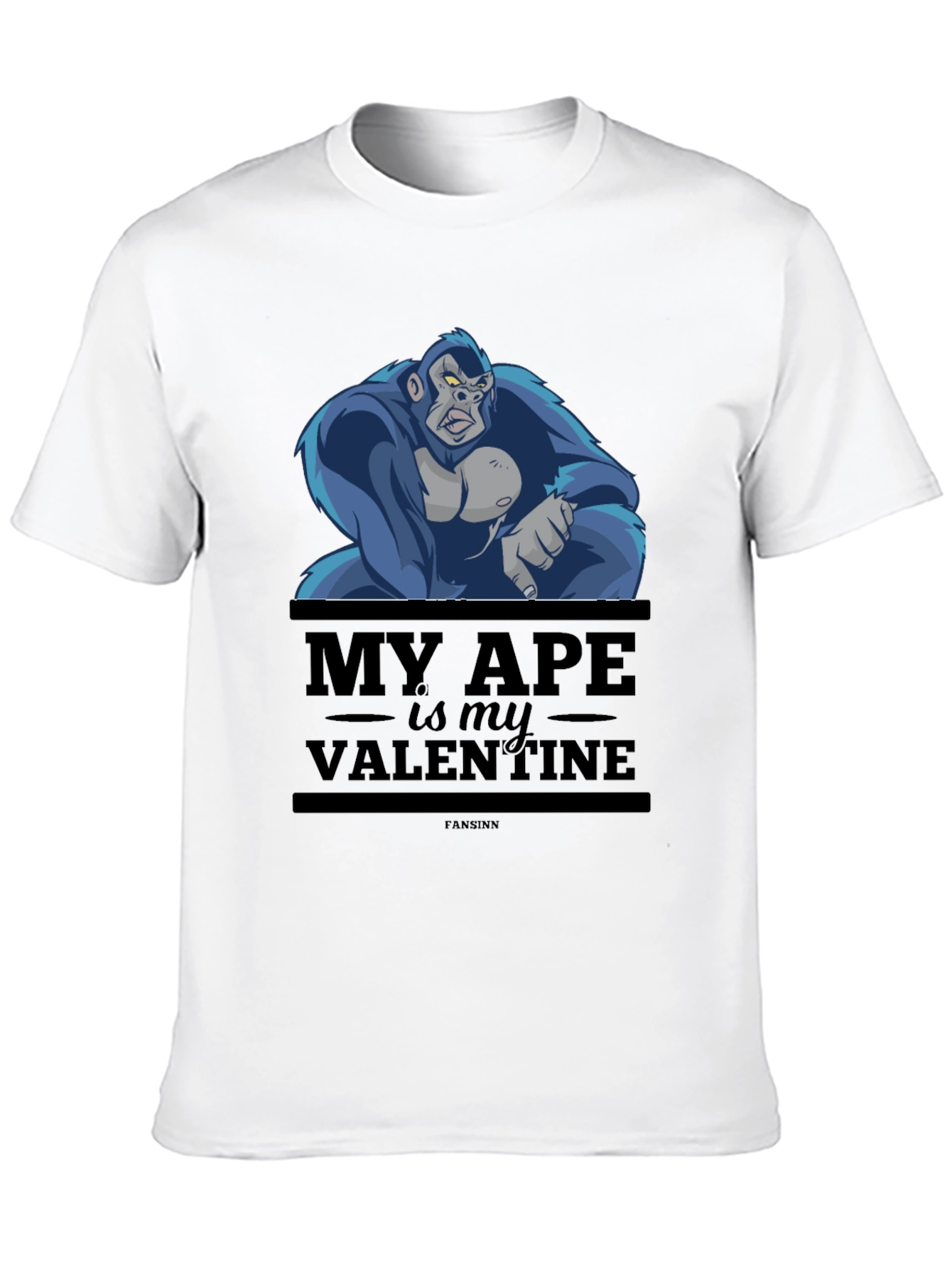 Camiseta Negra Mi Mono es mi Valentín