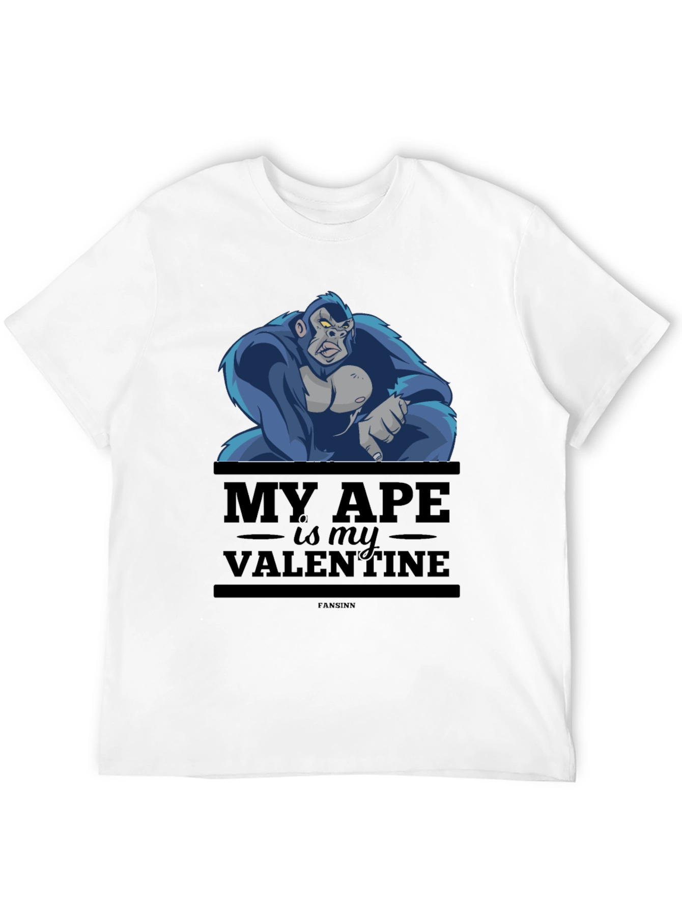 Camiseta Negra Mi Mono es mi Valentín