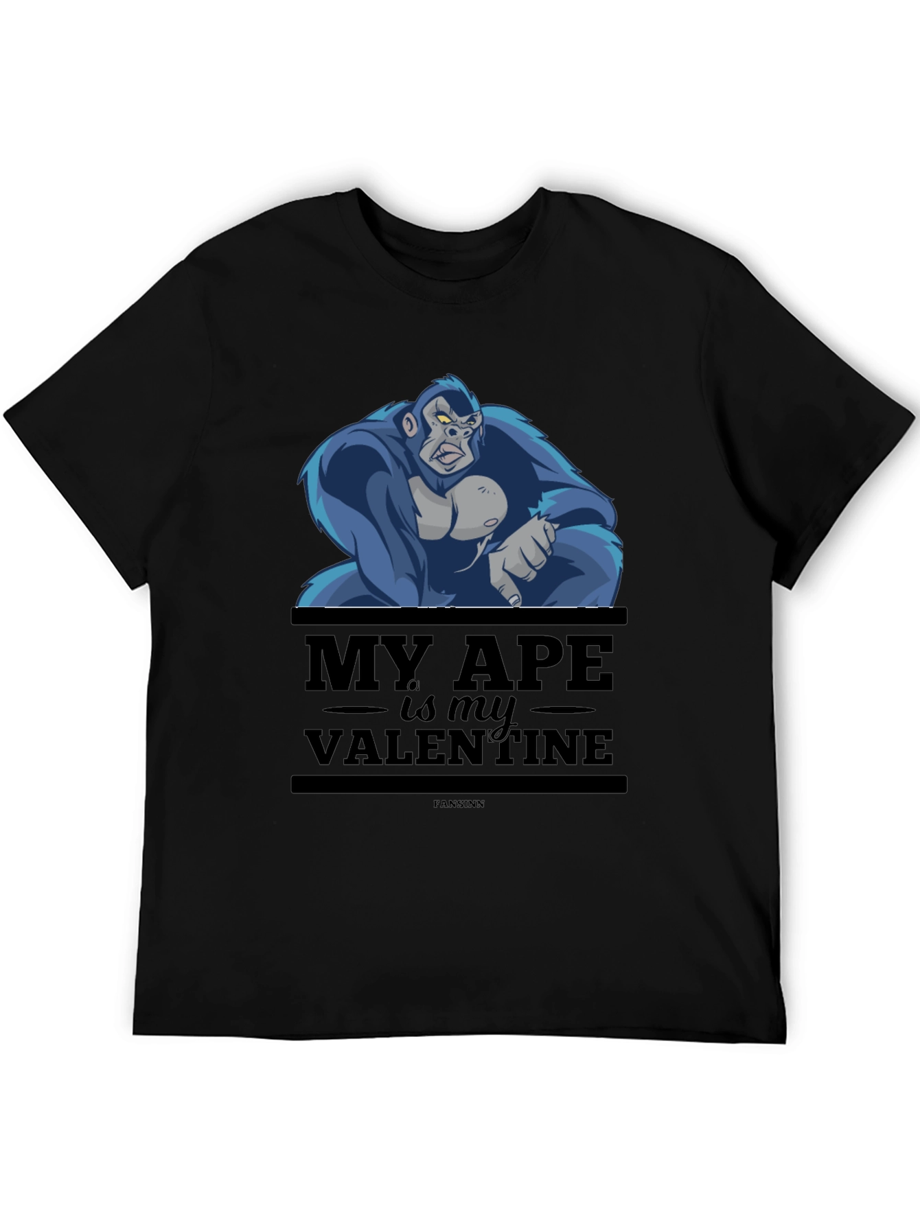 Camiseta Negra Mi Mono es mi Valentín