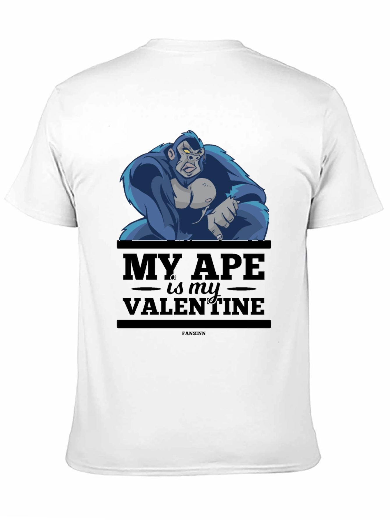 Camiseta Negra Mi Mono es mi Valentín