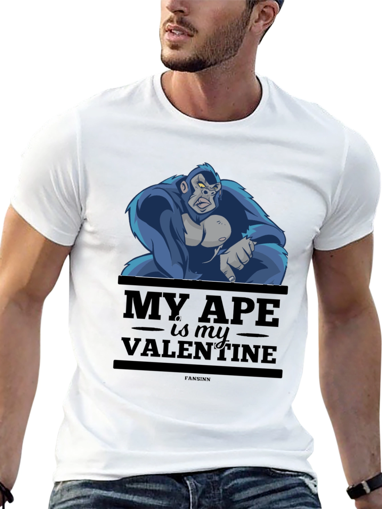 Camiseta Negra Mi Mono es mi Valentín