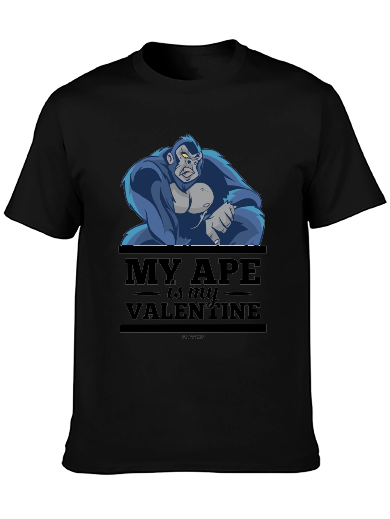 Camiseta Negra Mi Mono es mi Valentín