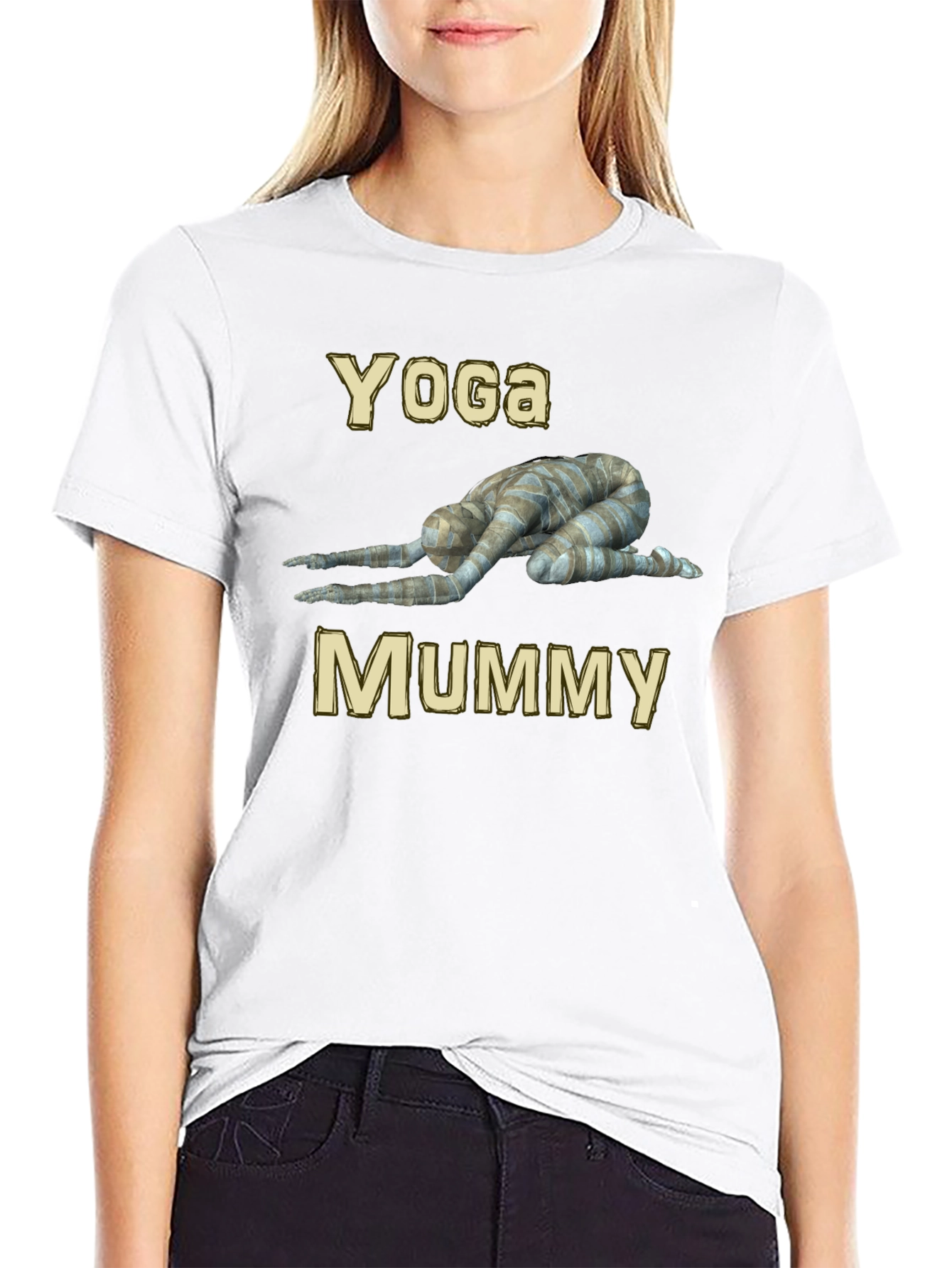 Camiseta Yoga Mummy Negra