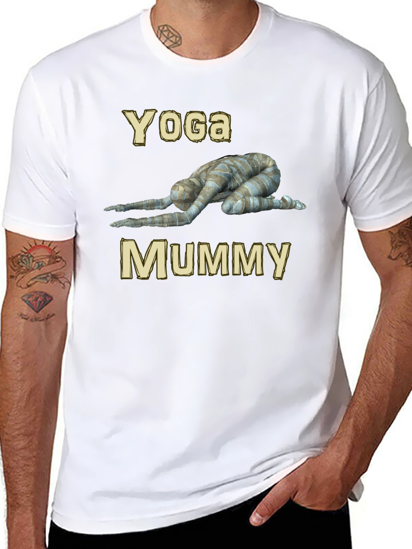 Camiseta Yoga Mummy Negra