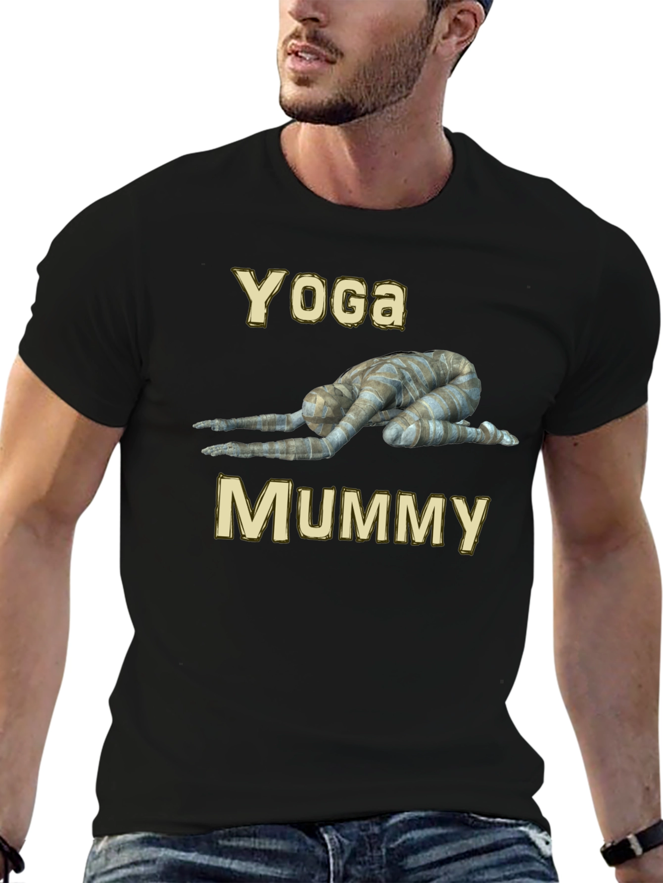 Camiseta Yoga Mummy Negra