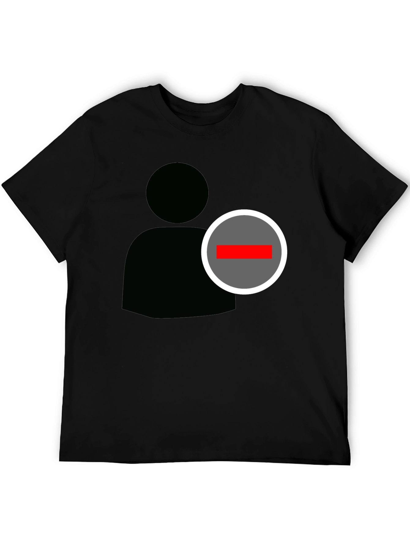 Camiseta Negra Gráfica Eliminar Contacto