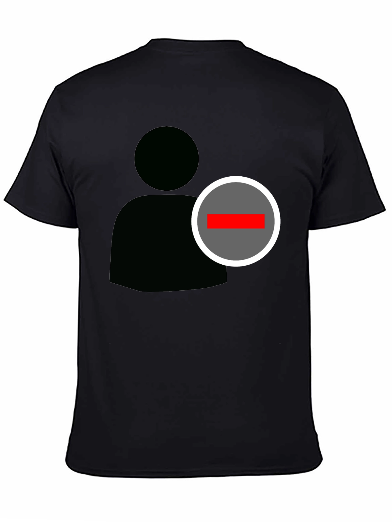 Camiseta Negra Gráfica Eliminar Contacto