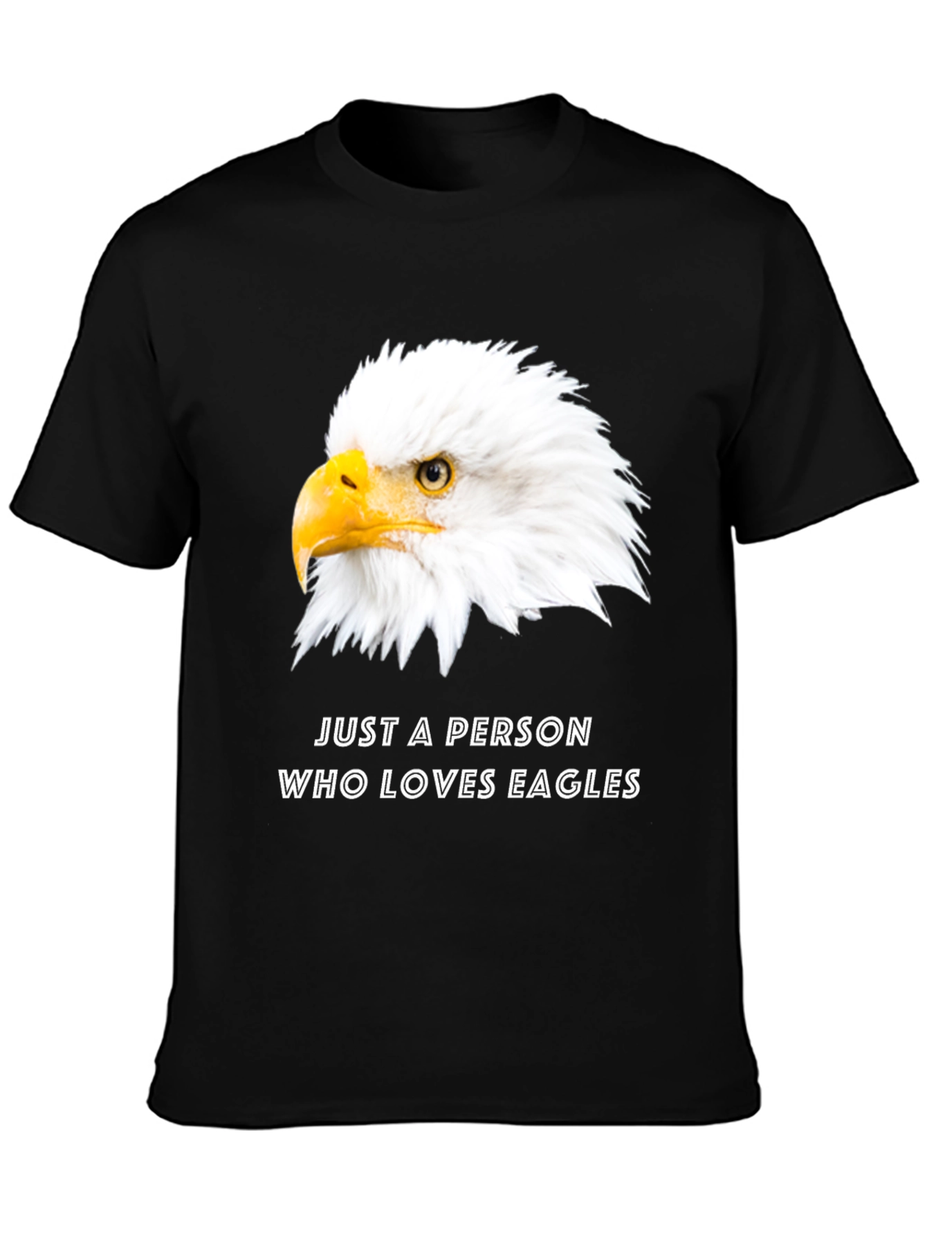 Camiseta Negra con Águila: Amante de las Águilas