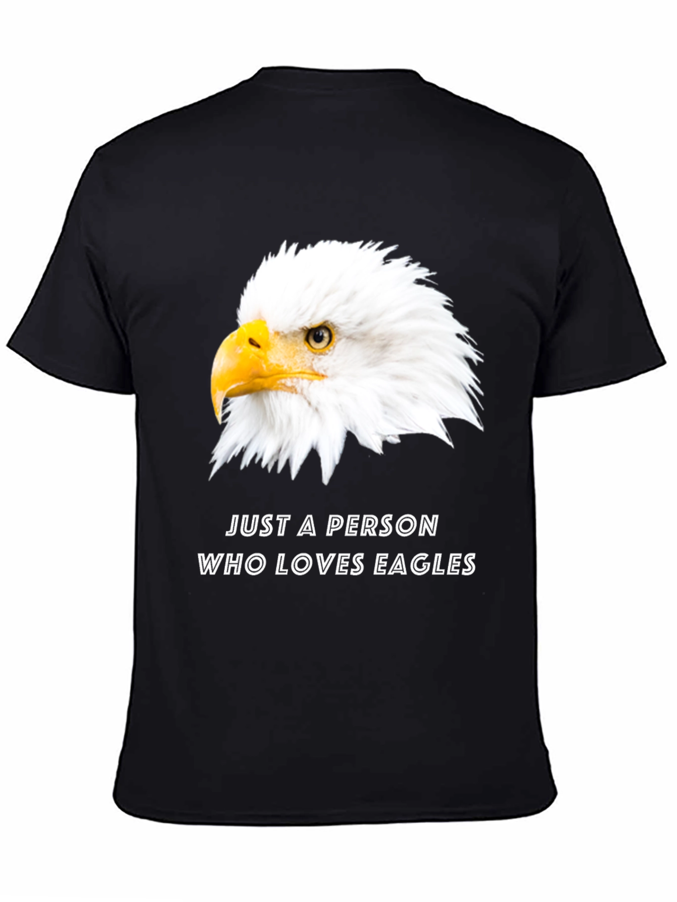 Camiseta Negra con Águila: Amante de las Águilas