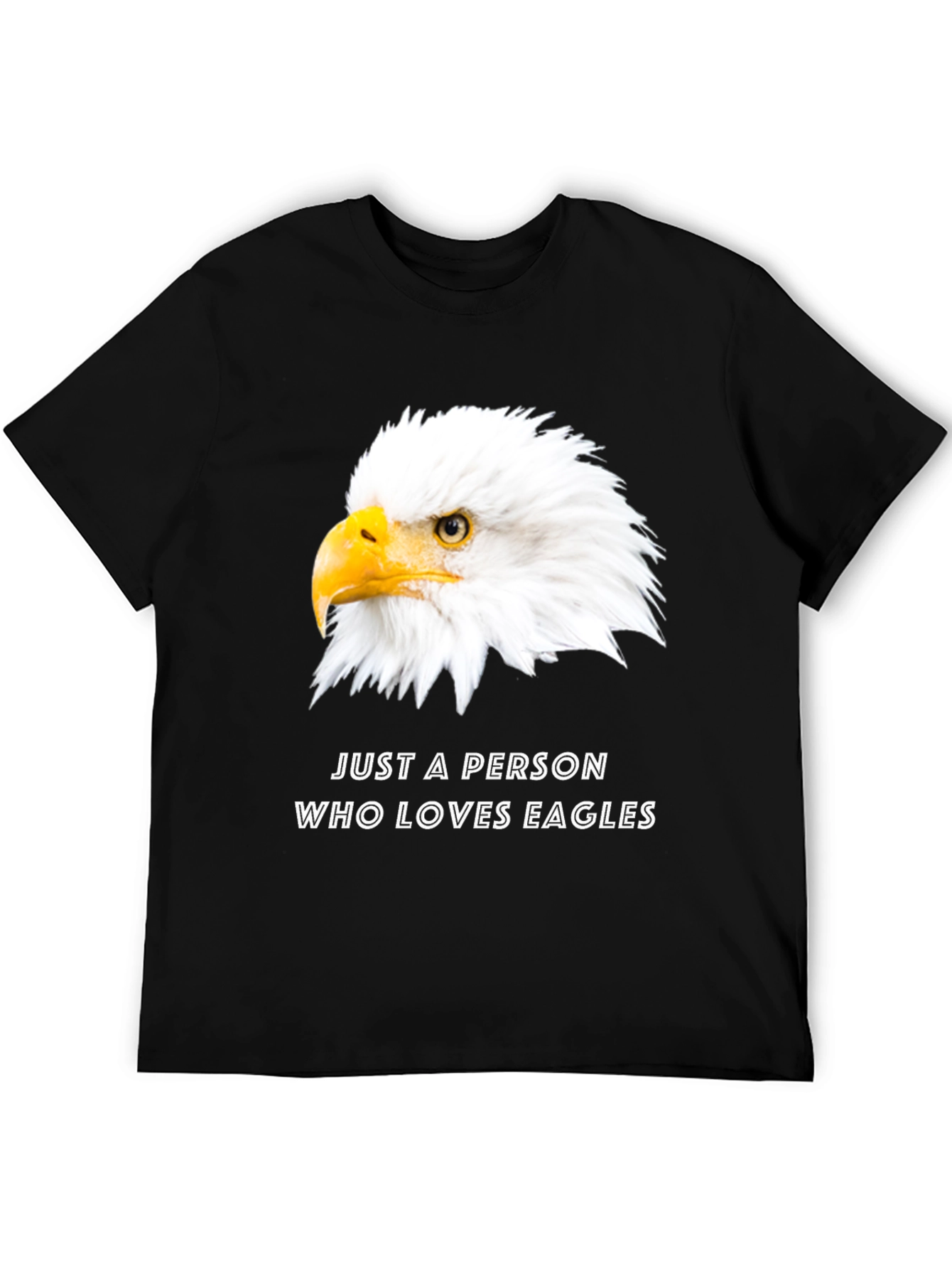 Camiseta Negra con Águila: Amante de las Águilas