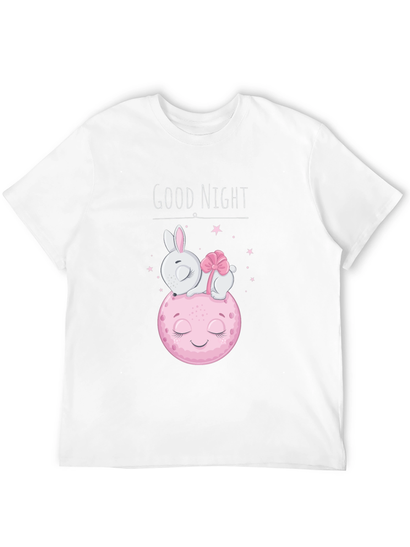 Camiseta Negra Buenas Noches Conejo Luna