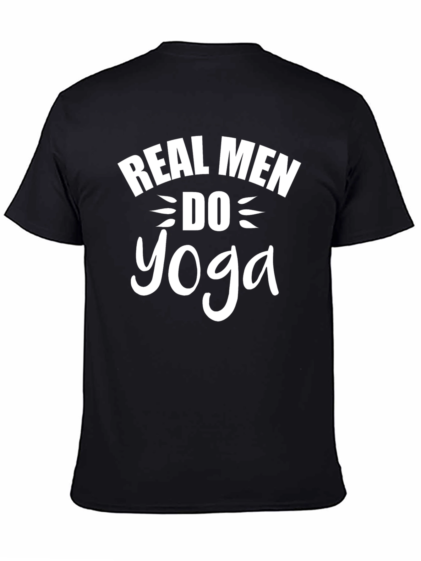 Camiseta Hombre: Real Men Do Yoga - Diseño Moderno