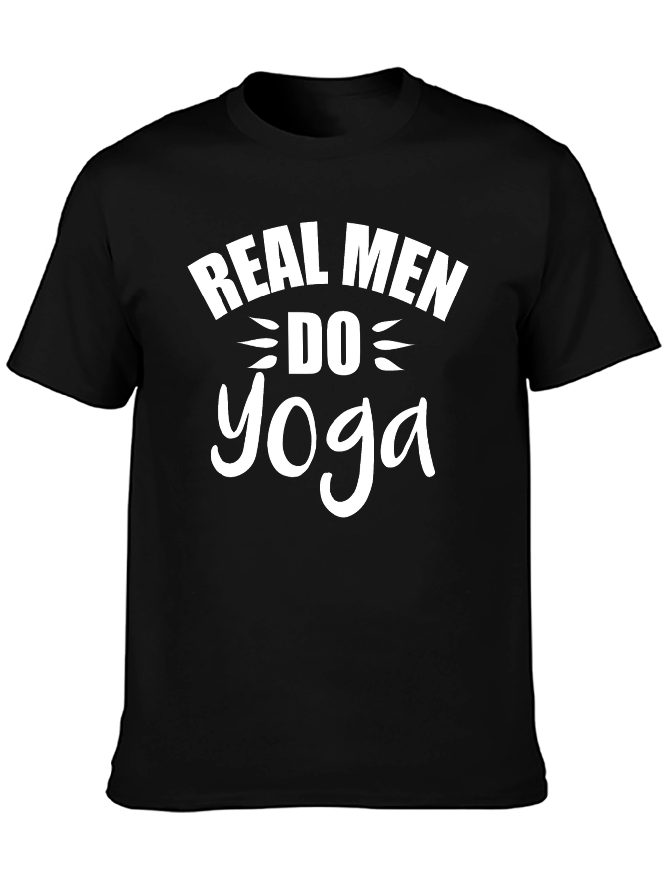 Camiseta Hombre: Real Men Do Yoga - Diseño Moderno