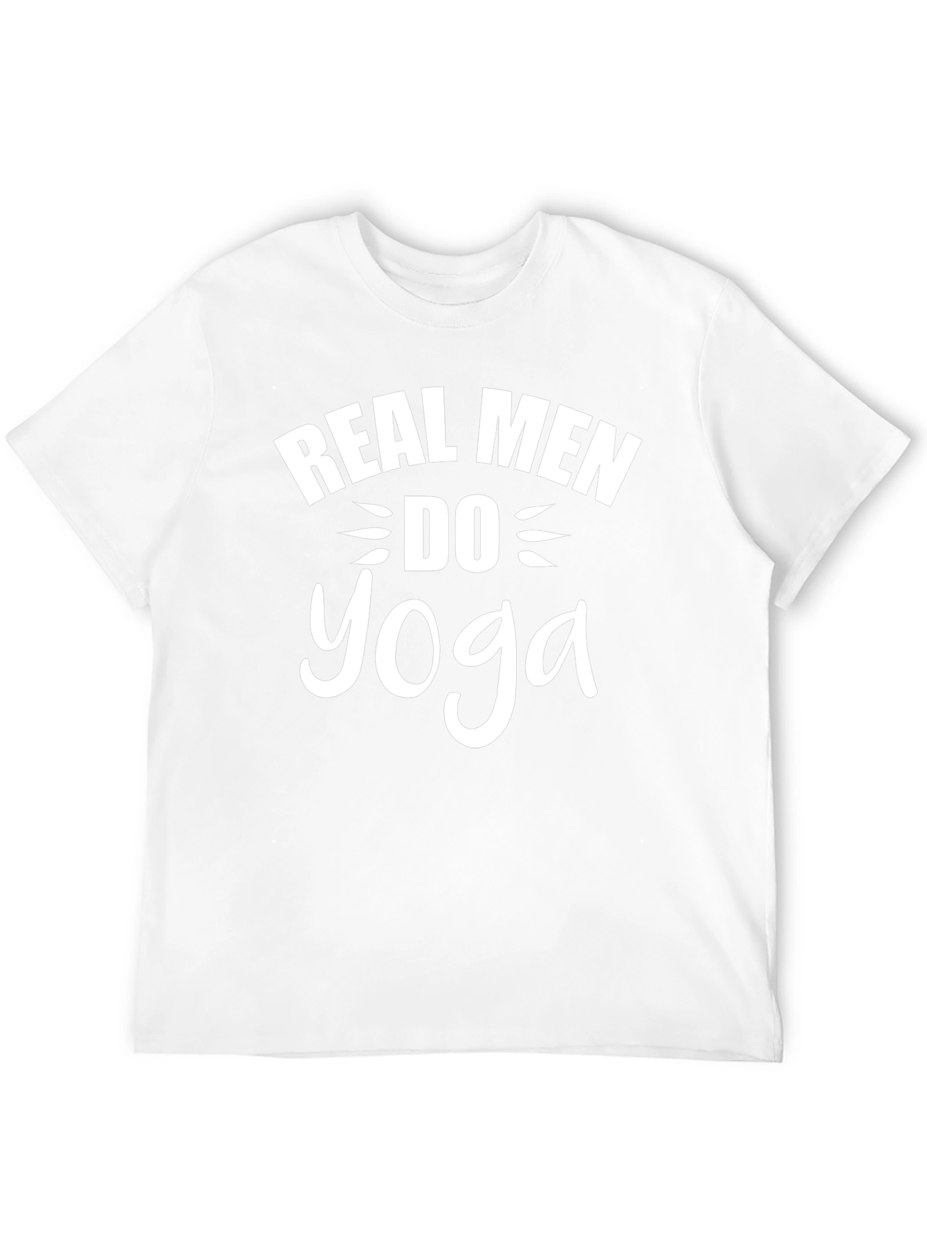 Camiseta Hombre: Real Men Do Yoga - Diseño Moderno
