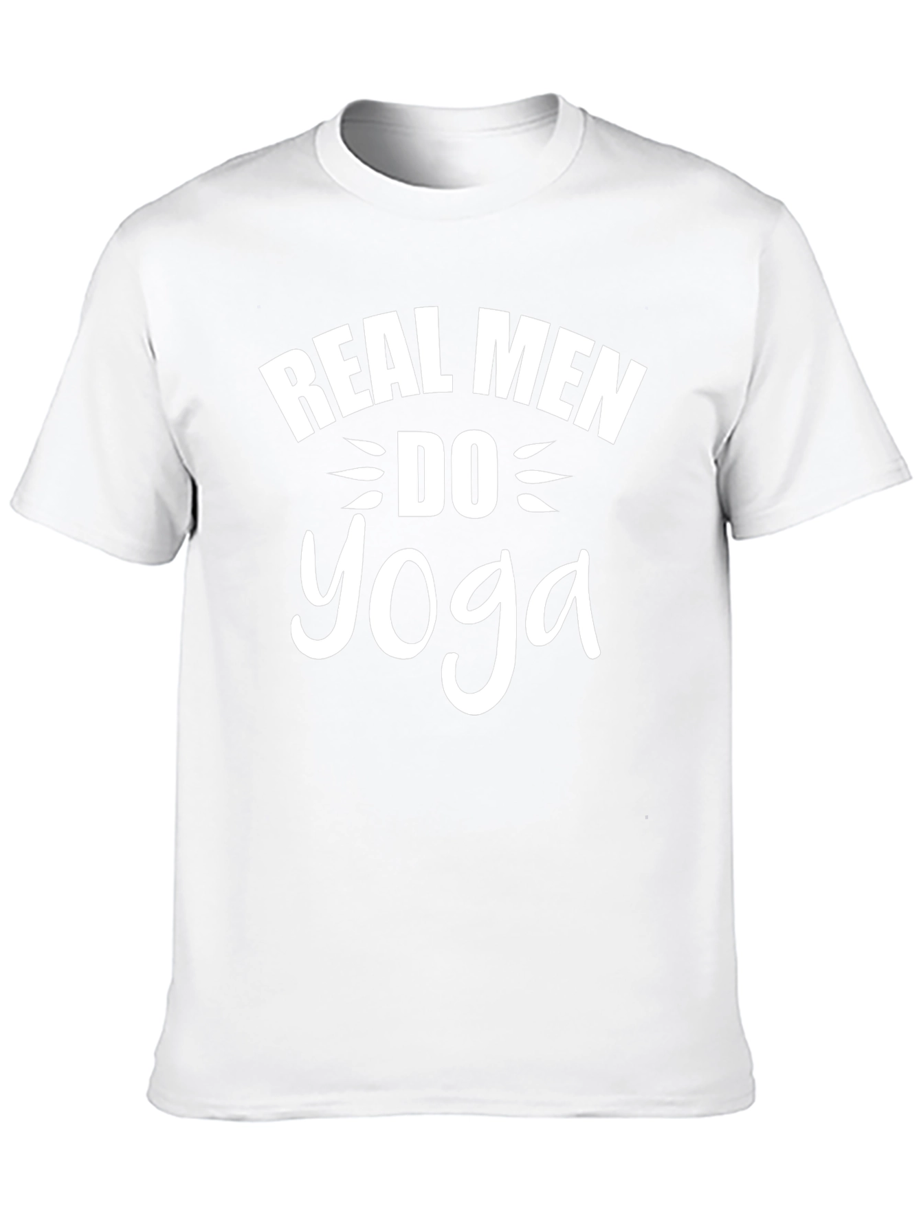 Camiseta Hombre: Real Men Do Yoga - Diseño Moderno