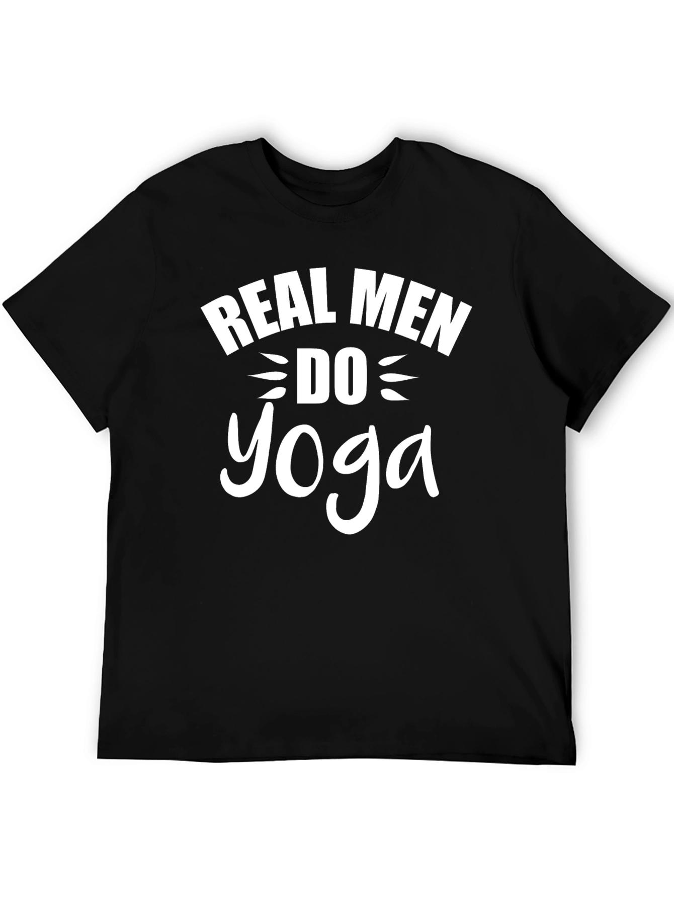 Camiseta Hombre: Real Men Do Yoga - Diseño Moderno