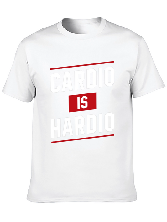 Camiseta Negra Cardio is Hardio para Gimnasio
