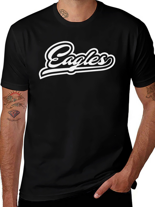 Camiseta Negra Eagles Estilo Vintage