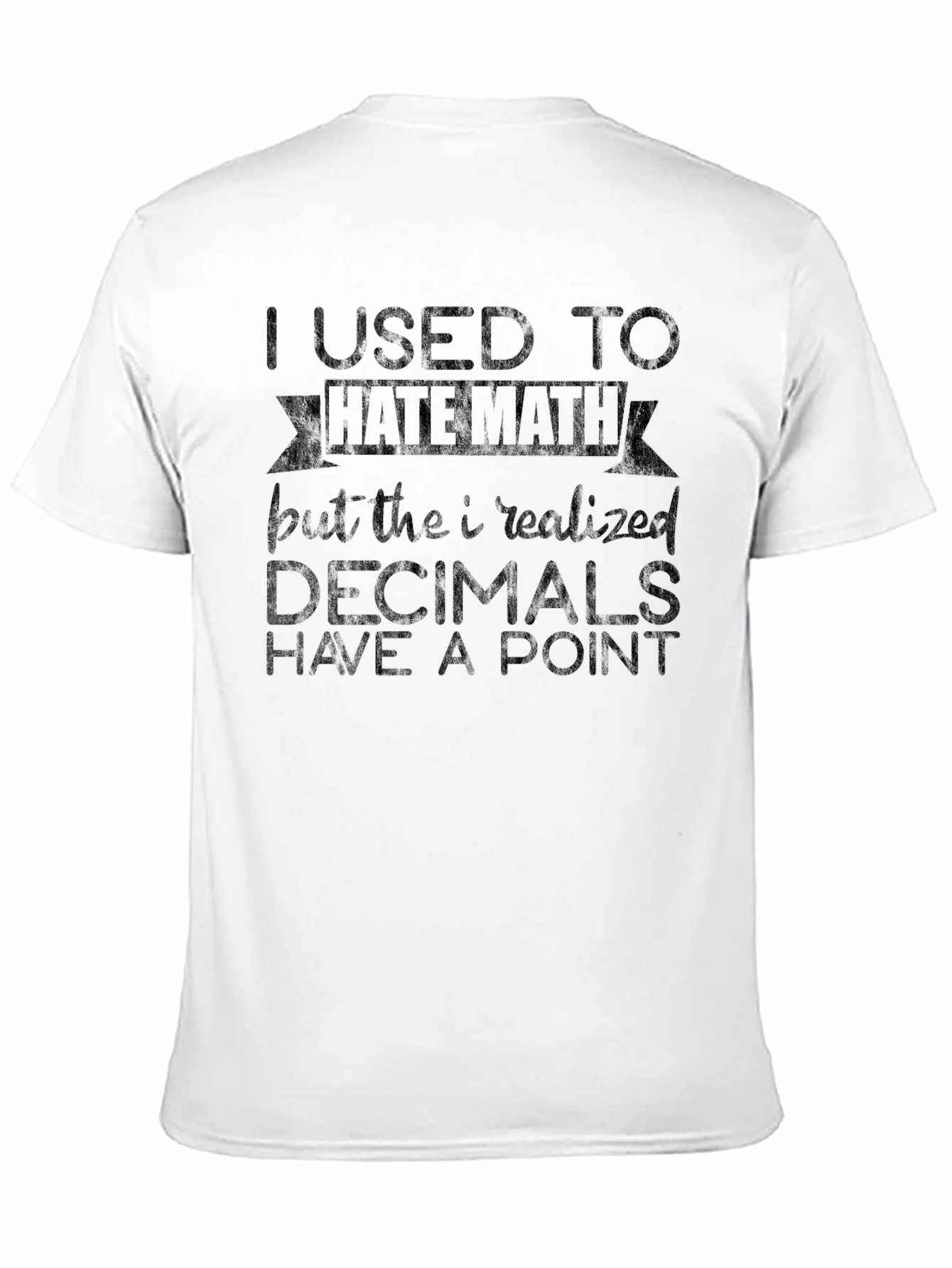 Camiseta Negra: Odio las Matemáticas ¡Decimales al Rescate!
