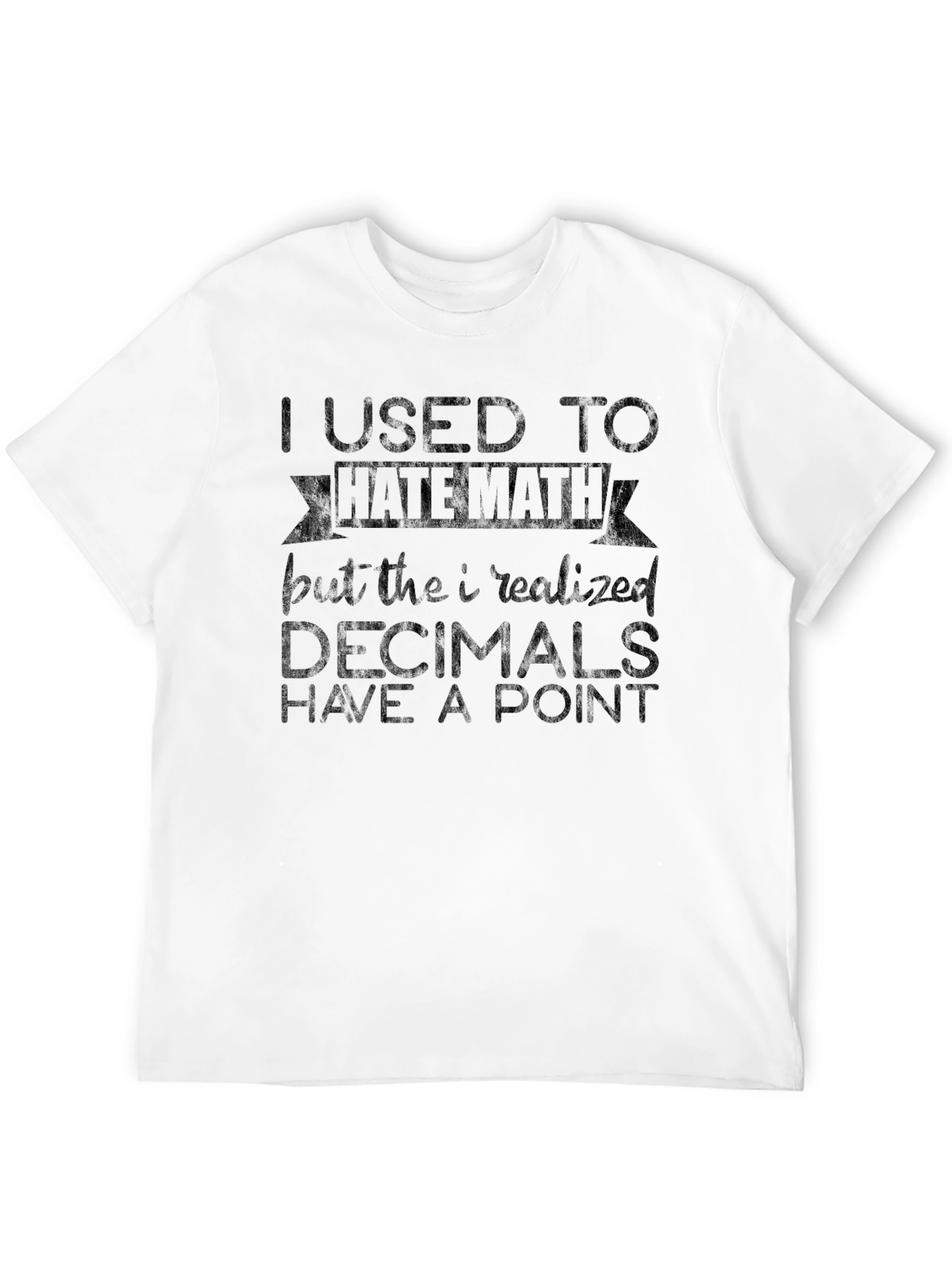 Camiseta Negra: Odio las Matemáticas ¡Decimales al Rescate!