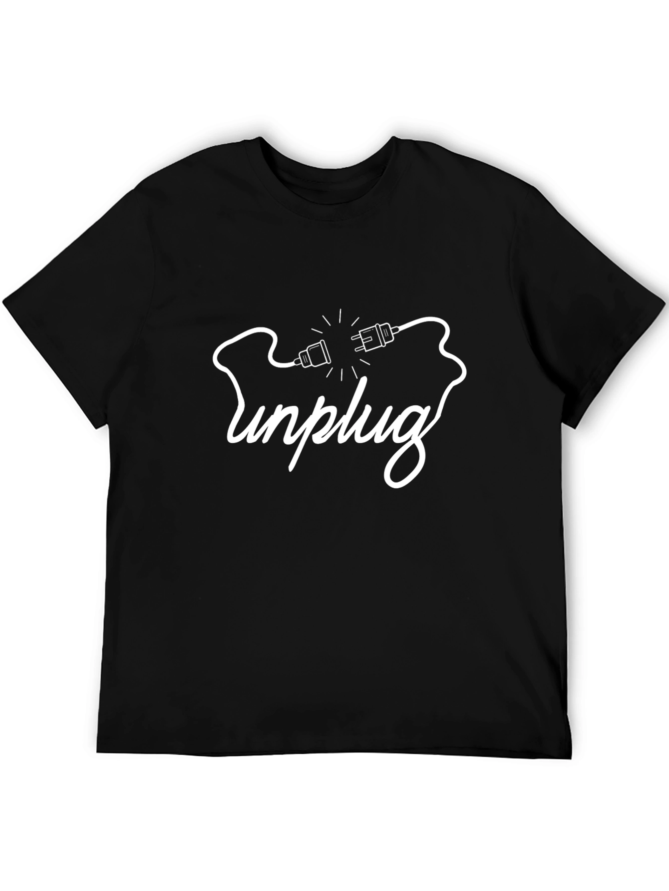 Camiseta Negra Unplug: Desconéctate con Estilo