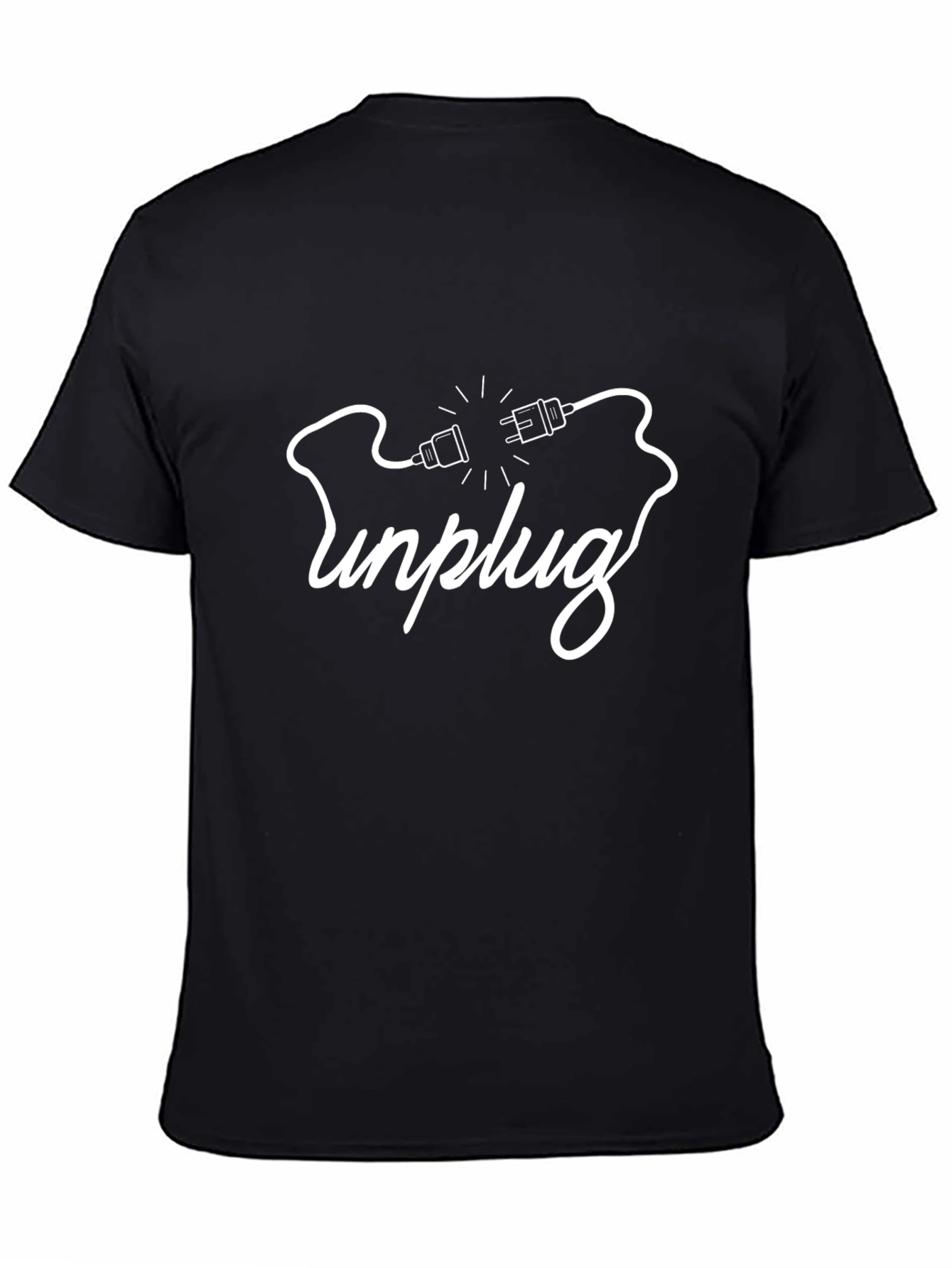 Camiseta Negra Unplug: Desconéctate con Estilo