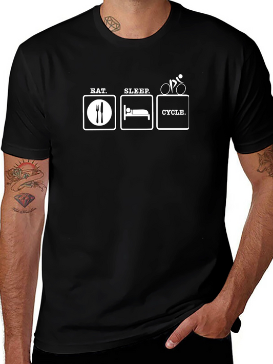 Camiseta Negra: Come Duerme Ciclismo