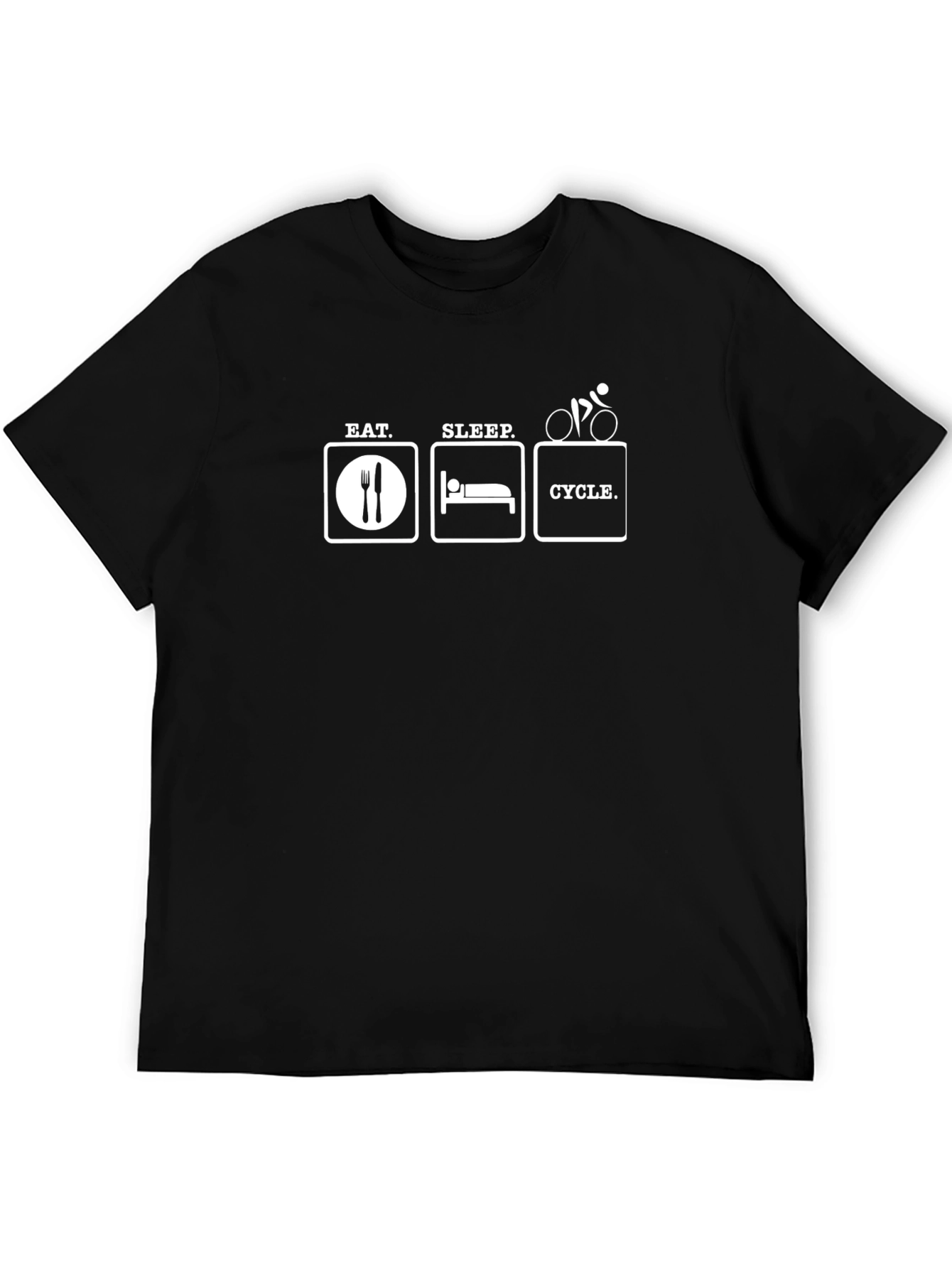 Camiseta Negra: Come Duerme Ciclismo